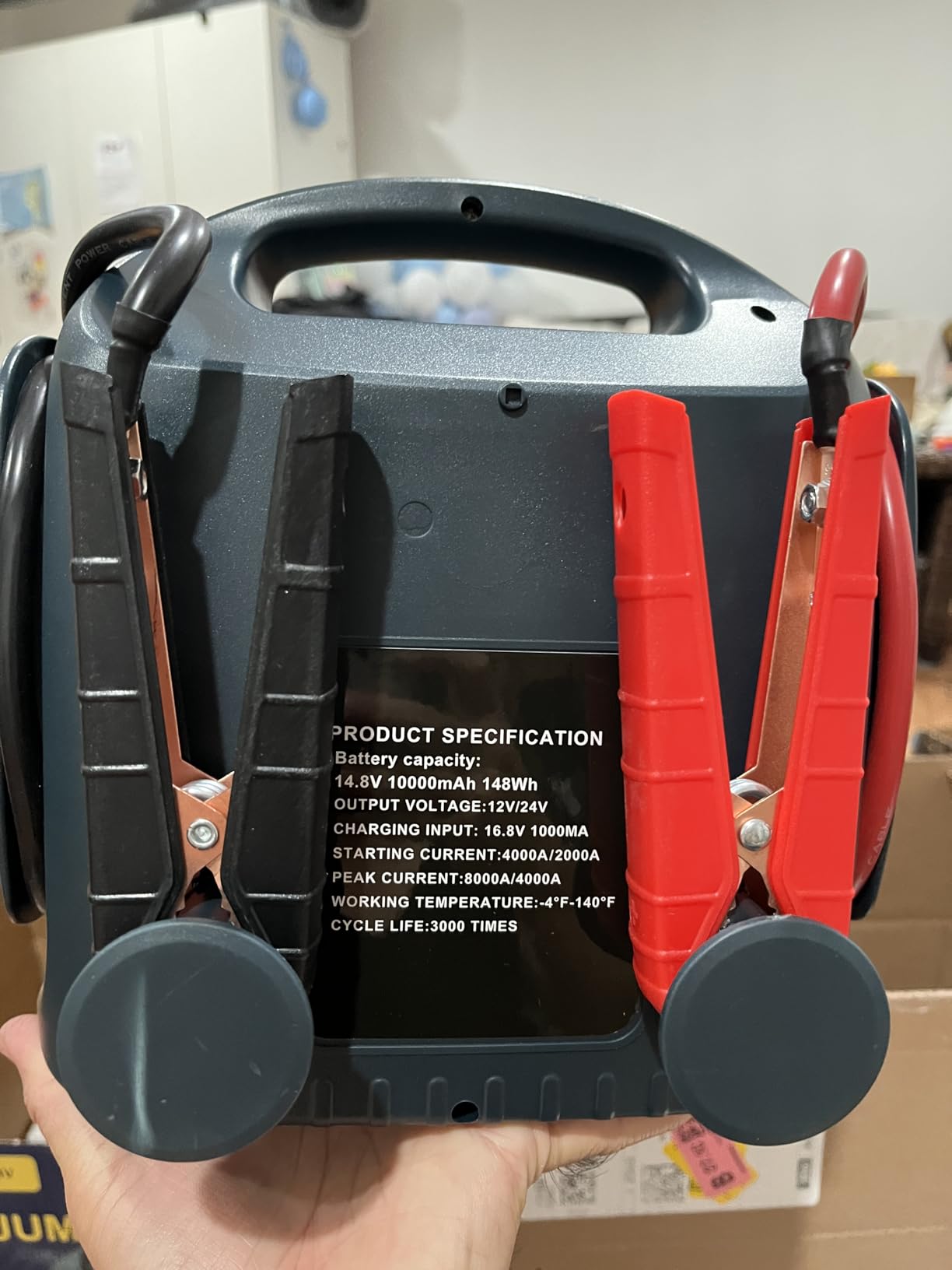 8000A 12V/24V Heavy Duty Jump Starter, Portable Battery Jump Box for Gas & Diesel Trucks, Battery Booster Pack for Pickup Trucks, RVs, Tractors, SUVs & Commercial Vehicles customer photo 2