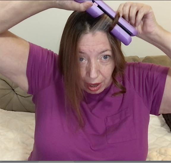 2 in 1 Cordless Hair Straightener Curler 10000Mah customer photo 1