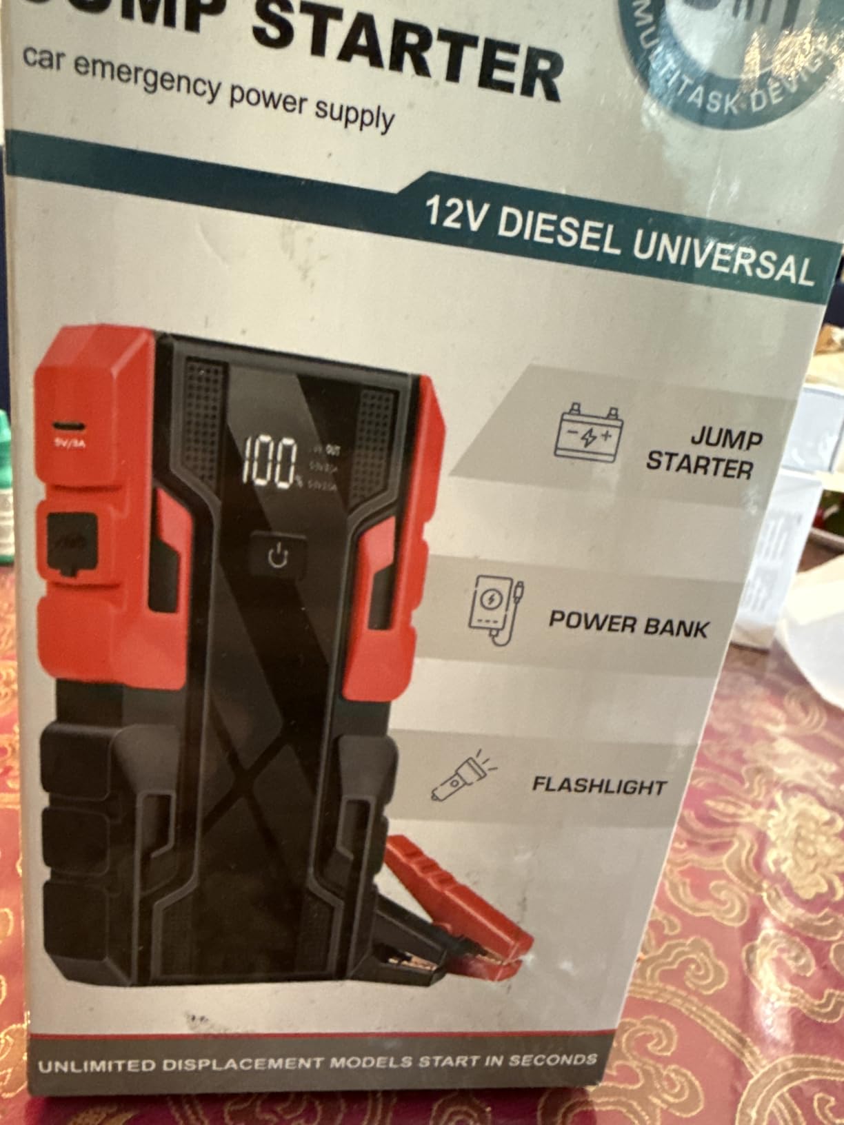 Gillaway 10000A Jump Starter, 24V 155WH Car Jump Starter Battery Pack for All Gas & All Diesel Engine, Portable Truck Jump Starter, Power Station for Camping Essentials(V10-1) customer photo 2