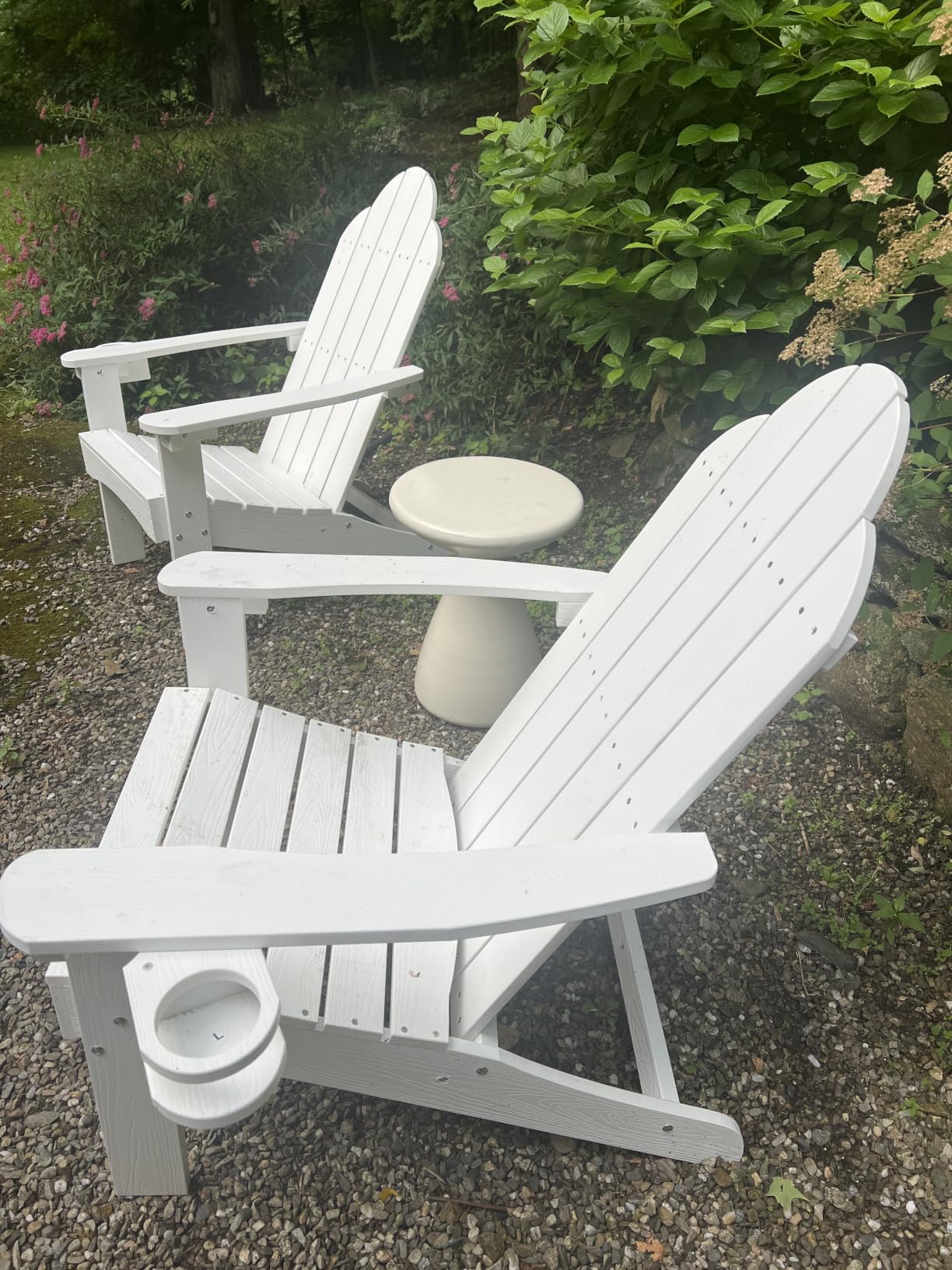 LUE BONA HDPS Outdoor Adirondack Chair, Cup Holder, Navy Blue customer photo 1