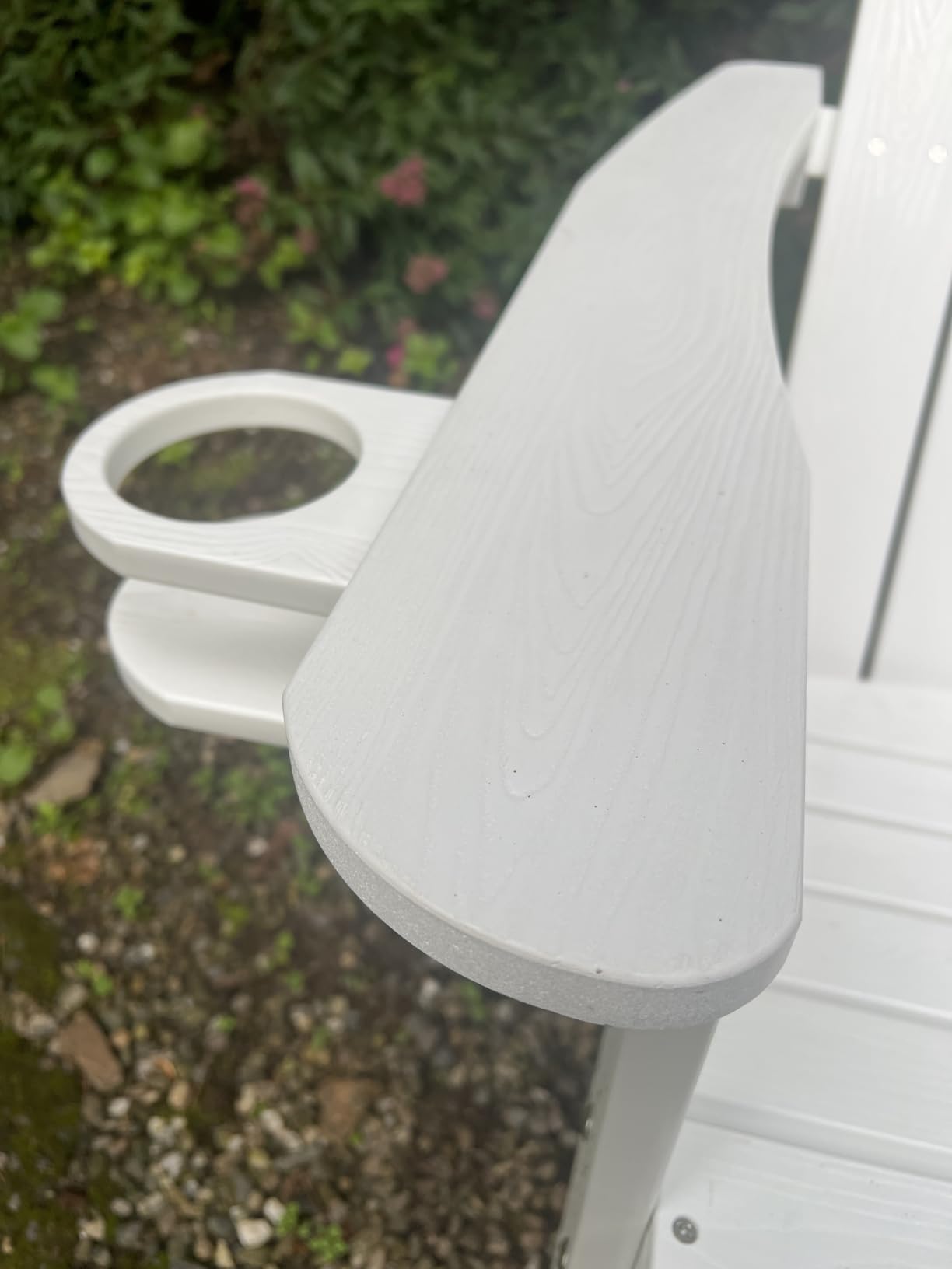 LUE BONA HDPS Outdoor Adirondack Chair, Cup Holder, Navy Blue customer photo 2