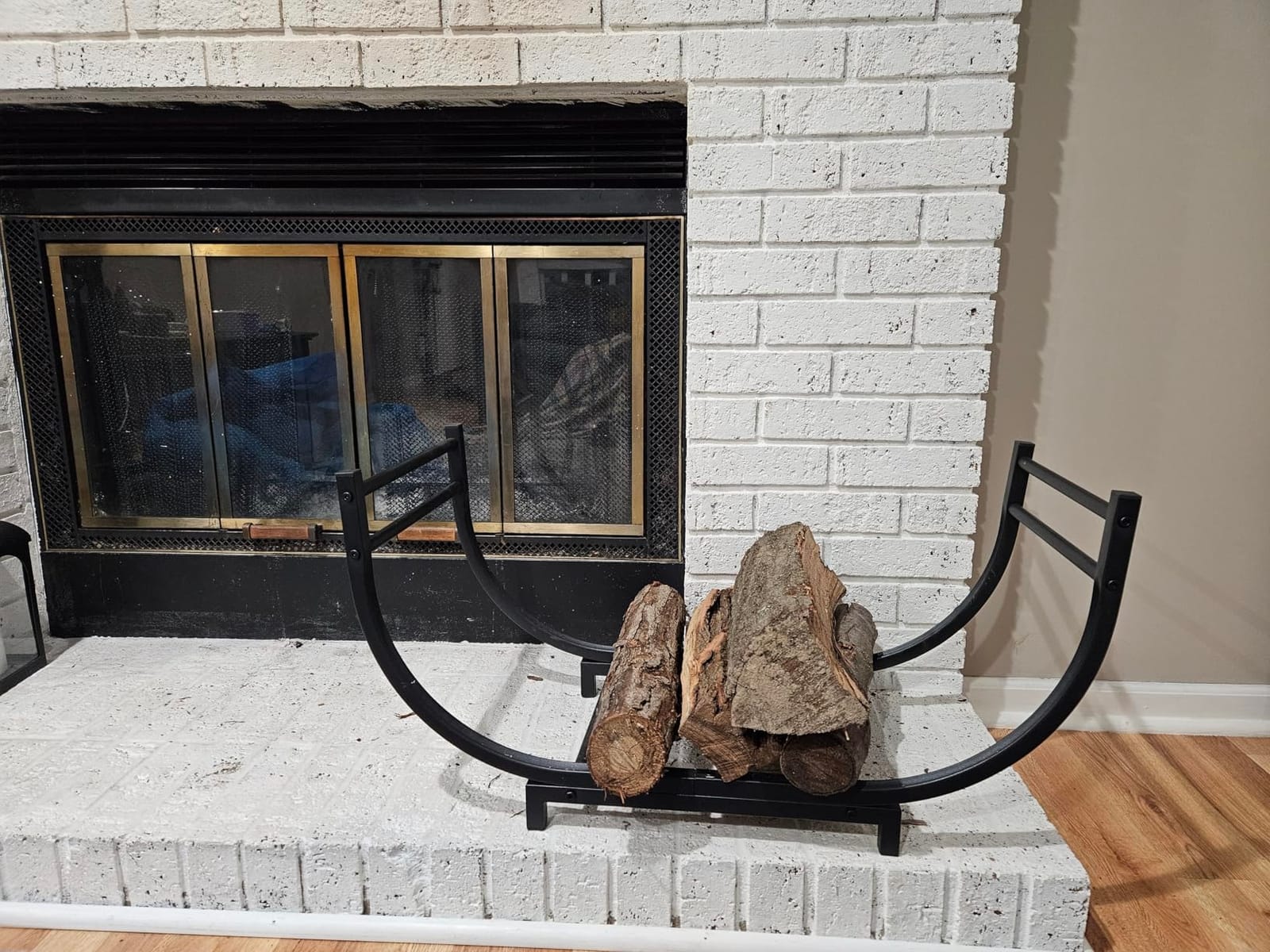 facka 40 Inch Firewood Rack Outdoor, Metal Wood Rack customer photo 1