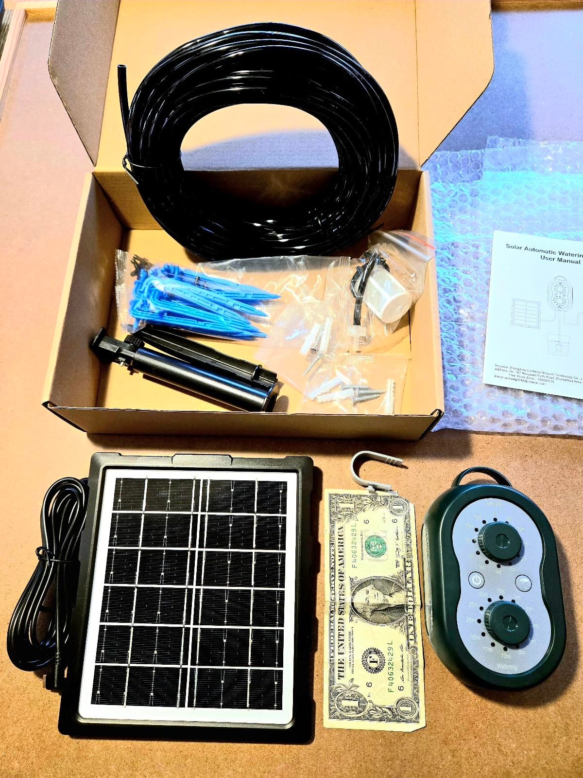 50FT Solar Automatic Drip Irrigation Kit System, Smart Self-Watering System with USB Charging for Outdoor Indoor Use, 2200mAh Automatic Watering System Supports 15 Pots for Garden, Balcony & Patio customer photo 2