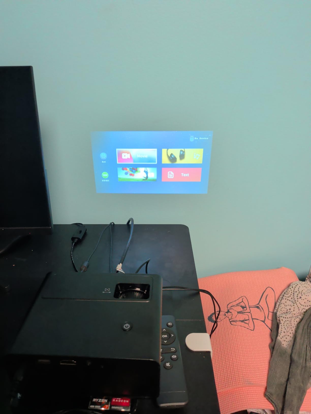 CiBest Mini Projector with WiFi and Bluetooth, Short Throw Full HD 1080P customer photo 1