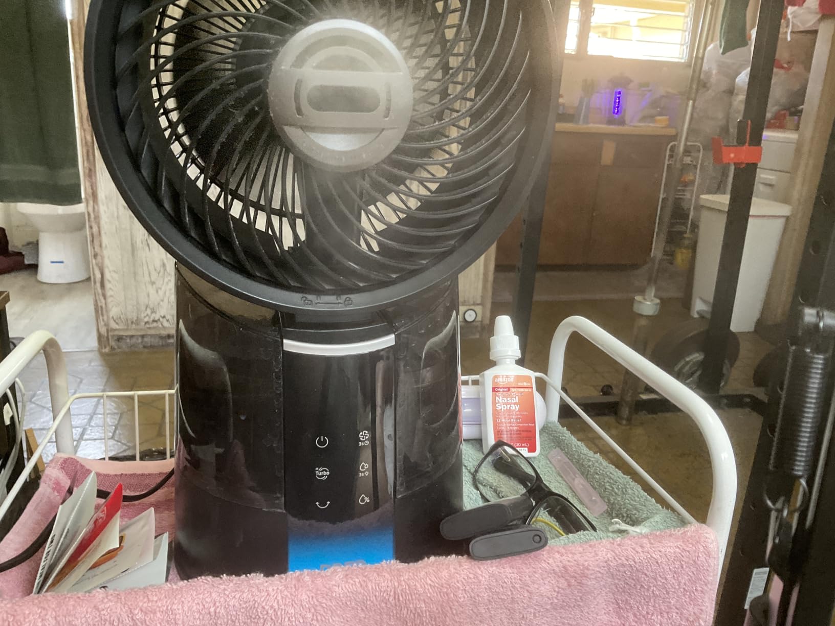 DREO TurboCool Misting Fan 516, 5℉ Drop Cooling Fans that Blow Cold Air | 150°+30° Omni-directional Oscillating, Evaporative air cooler, 26 ft/s Wind, Ultrafine Mist, 20dB, 6 Speeds 2 Modes, Grey customer photo 2