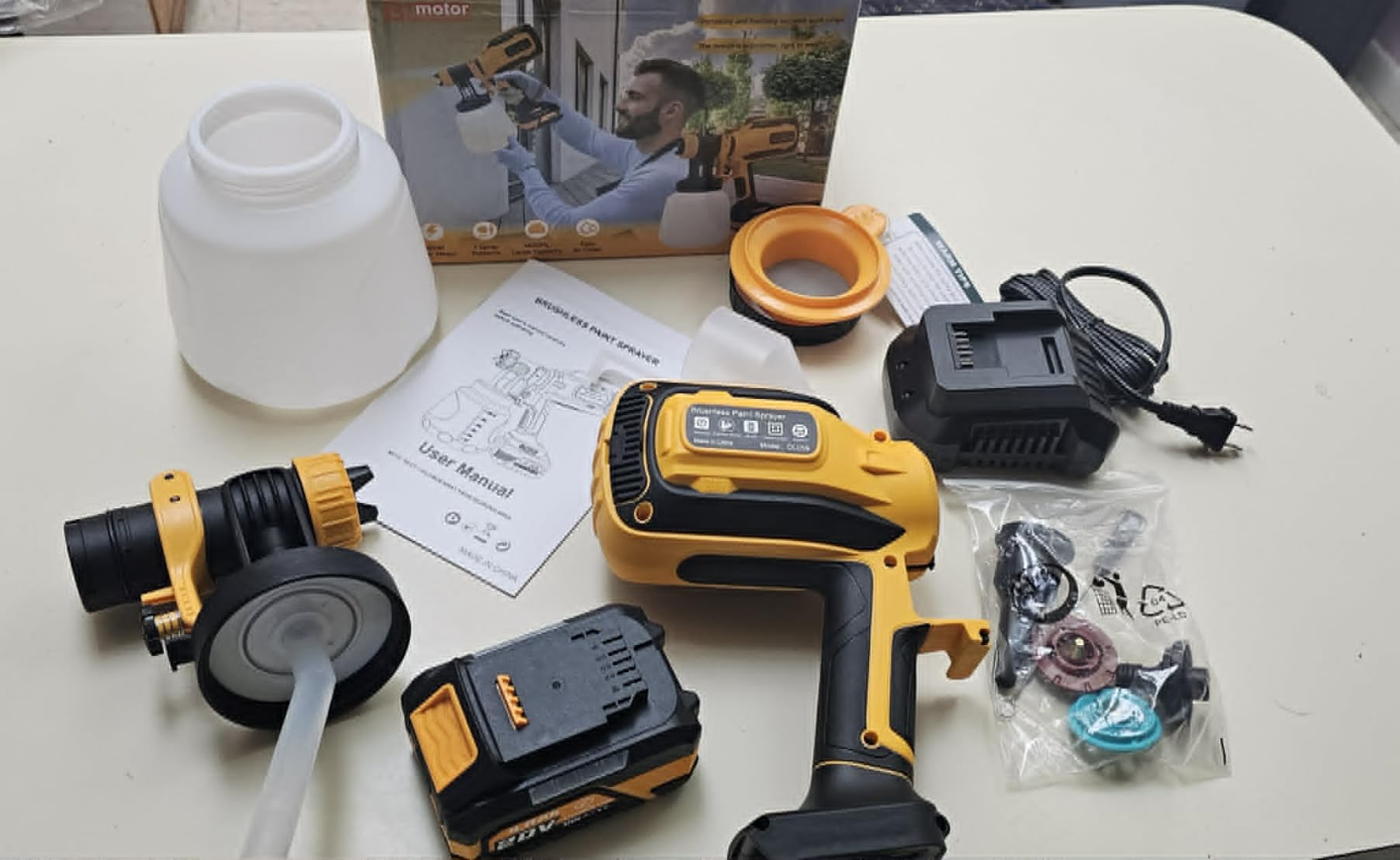 Paint Sprayer for House Painting, 4 Nozzles & 3 Spray Patterns customer photo 1