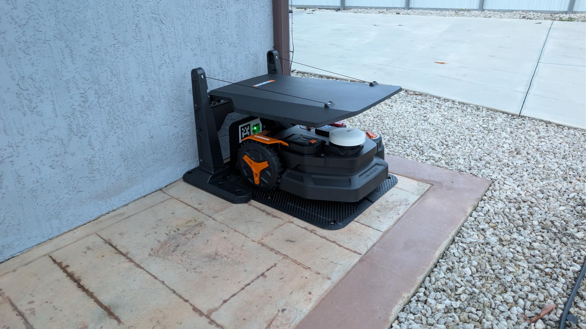 WORX Robotic Lawn Mower Garage, Weatherproof Mower Storage Garage for Vision Cloud, WA0828 customer photo 1