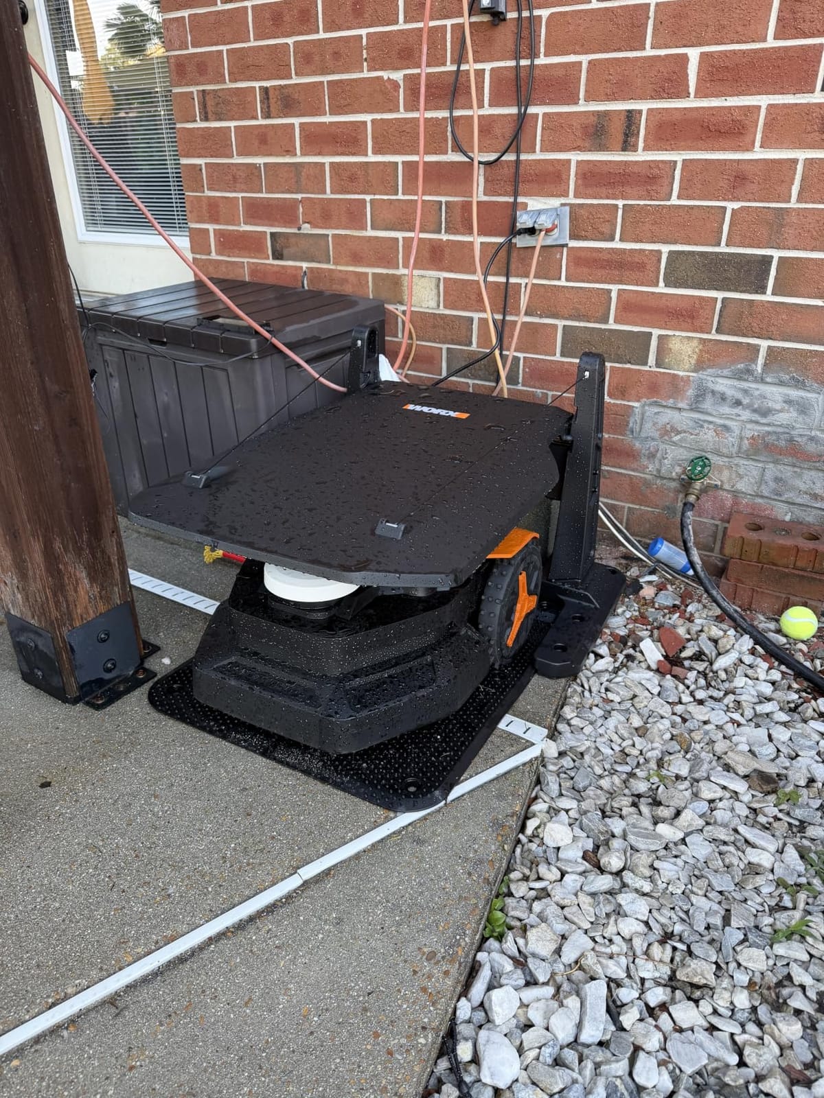 WORX Robotic Lawn Mower Garage, Weatherproof Mower Storage Garage for Vision Cloud, WA0828 customer photo 2