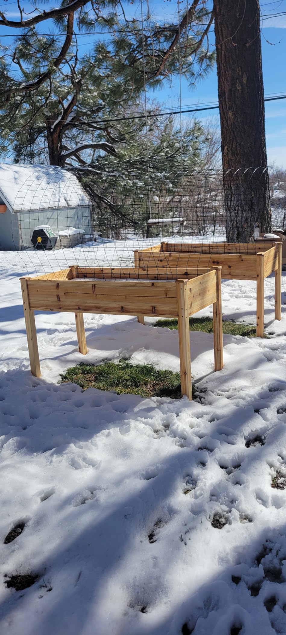 DUMOS 34x18x30 Inch Raised Garden Bed, Elevated Wood Planter Box with Legs customer photo 2