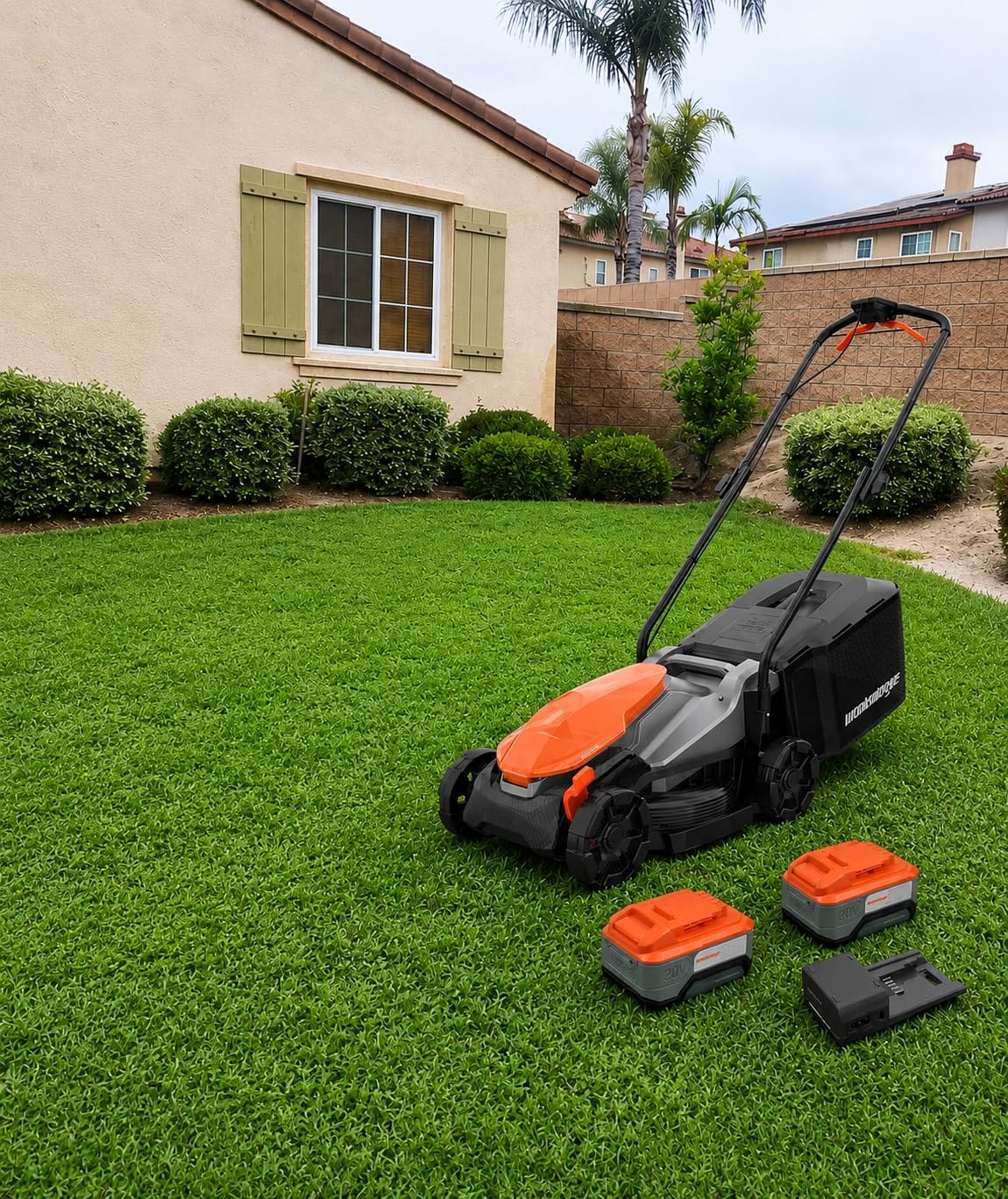 13 Inch Electric Lawn Mower Cordless, 2×20V 5.0Ah Brushless Push Mower customer photo 2