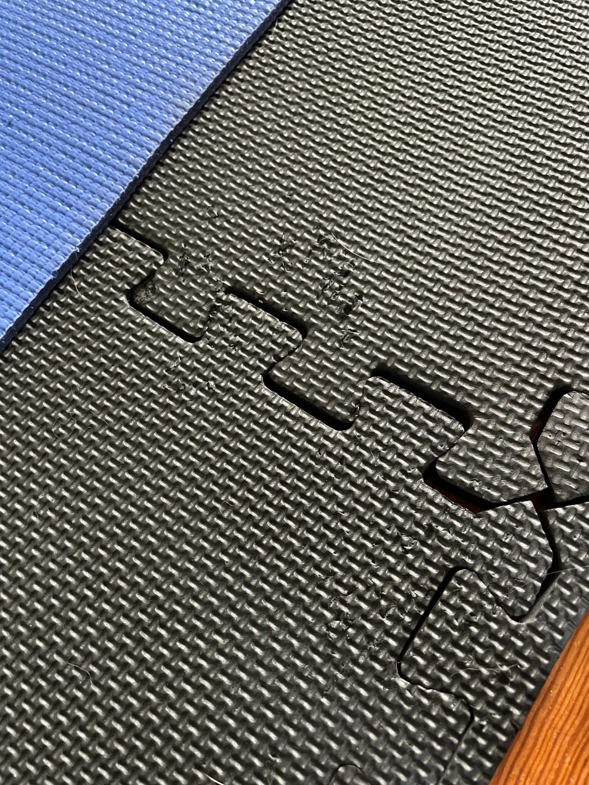 ProsourceFit Weaved Pattern Extra Thick Exercise Puzzle Mat 3/4-inch, EVA Foam Interlocking Tiles for Protective, Cushioned Flooring for Home and Gym Equipment; Black, 48 SQ FT, 12 Tiles customer photo 1