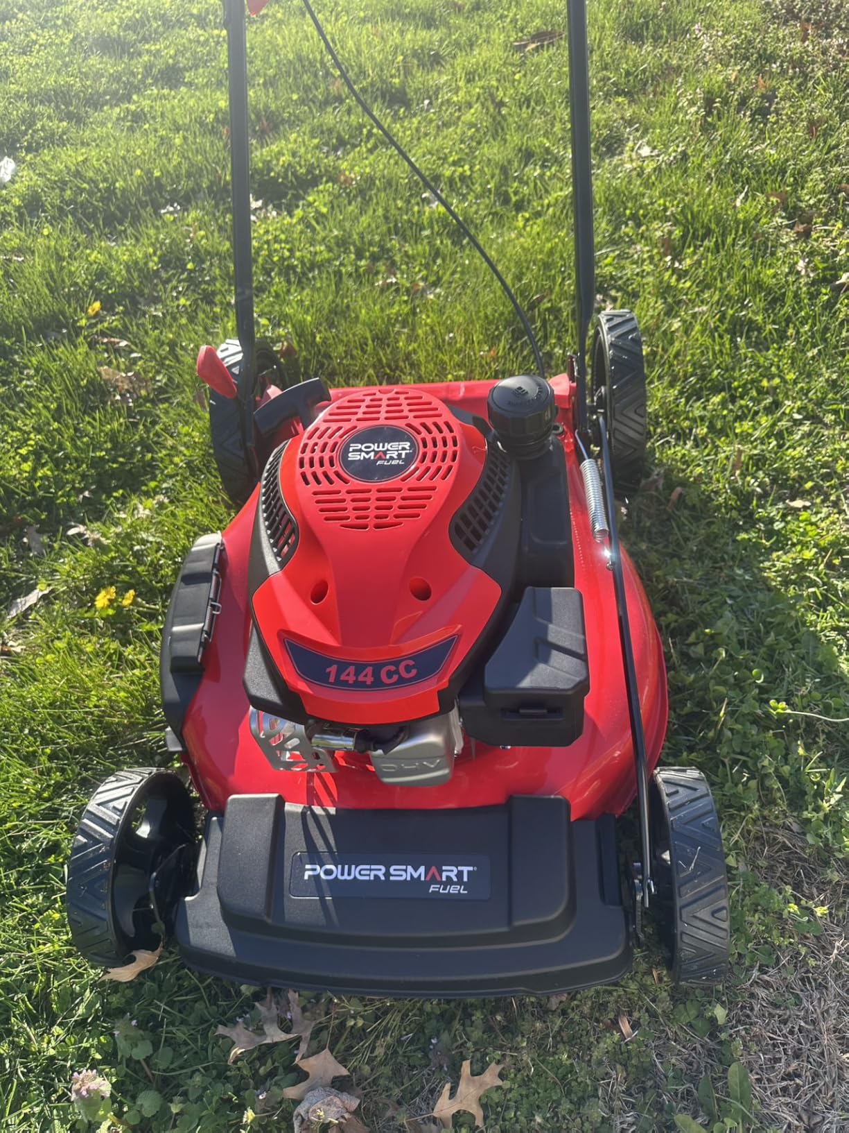 PowerSmart 18-inch 144cc Gas Lawn Mower, Push Mower with Side-Discharge customer photo 2