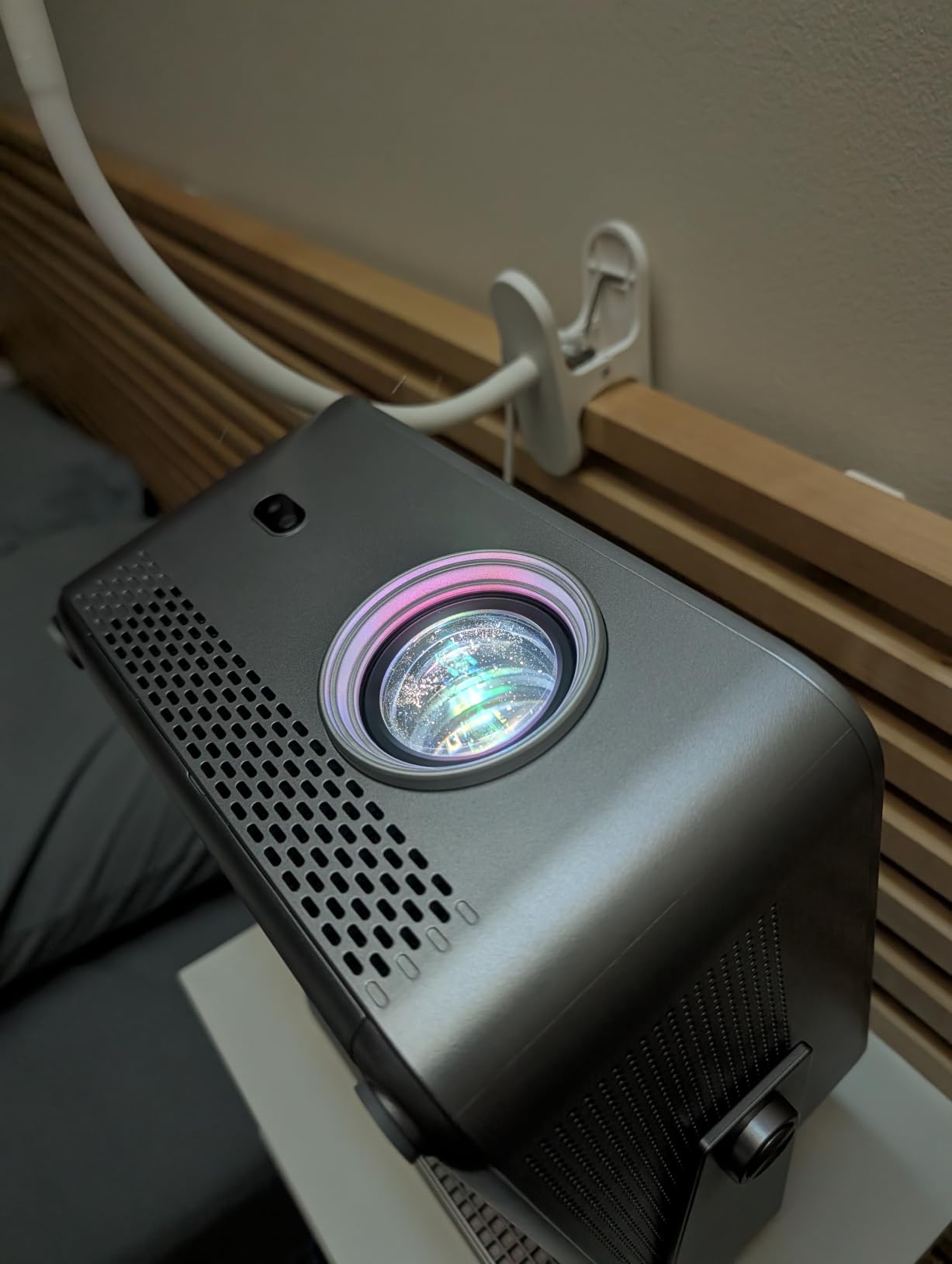 Magcubic Smart Projector with Wifi 6 and Bluetooth 5.4, Native 1080P Portable Projector 4K & 8K Support, 600 ANSI, Auto Focus & Obstacle Avoidance, Mini Proyector for Outdoor Movie Home HY350Max customer photo 1