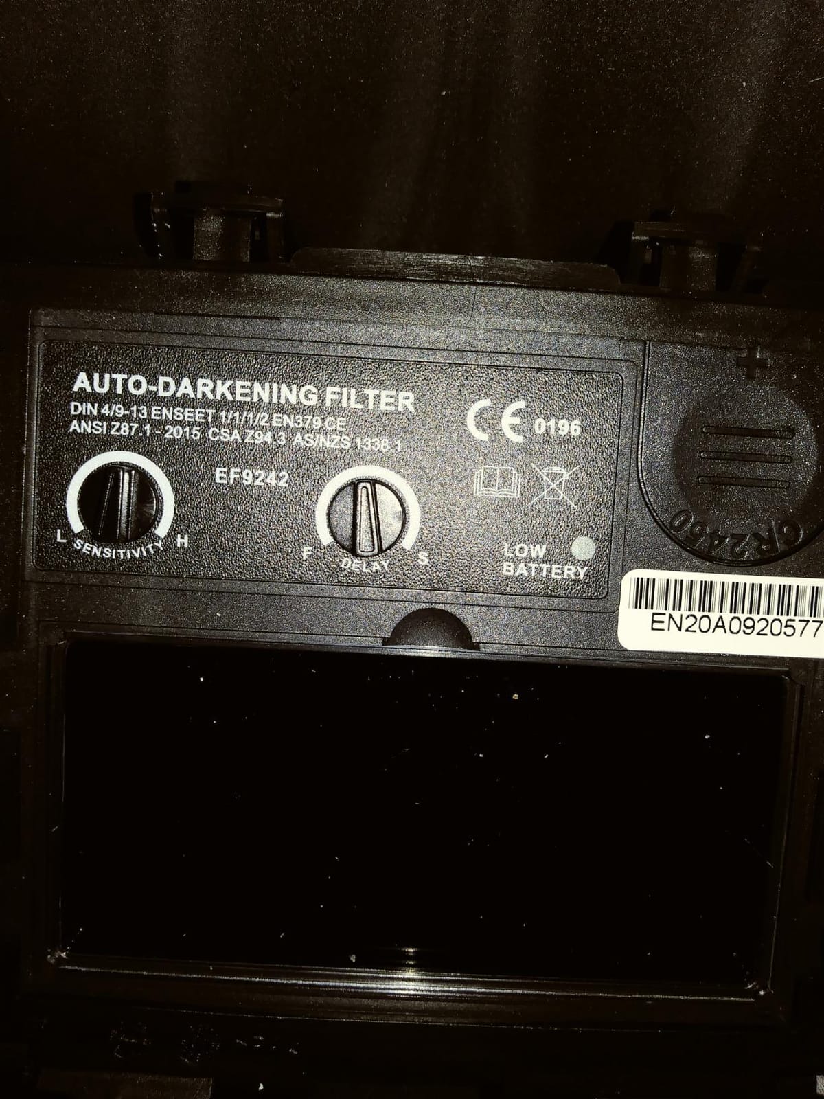 YESWELDER Auto-Shade Welding Helmet, Internal Digital Control, 180° View customer photo 1
