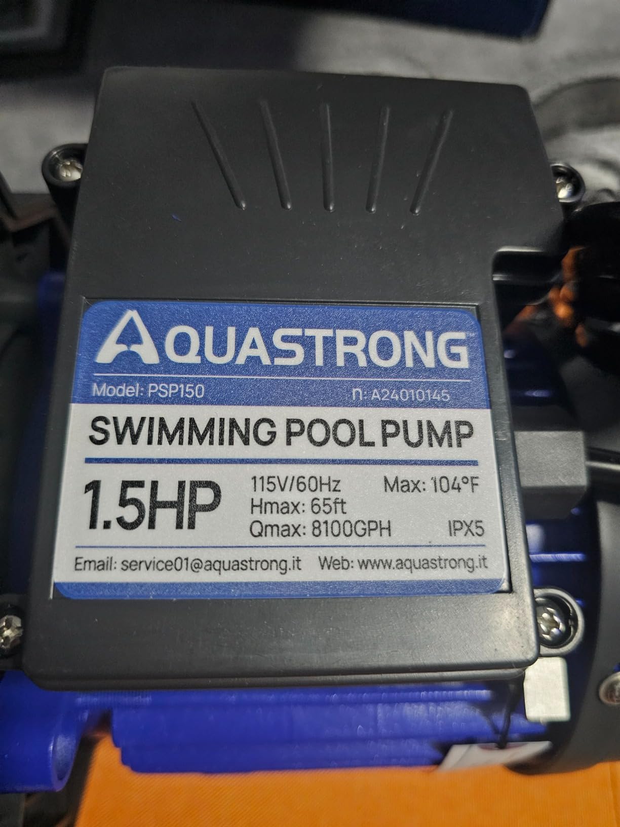 Aquastrong 2HP In/Above Ground Pool Pump, Dual Speed with Timer, 115V, 5186GPH, High Flow Self Primming Swimming Pool Pump,Black customer photo 1