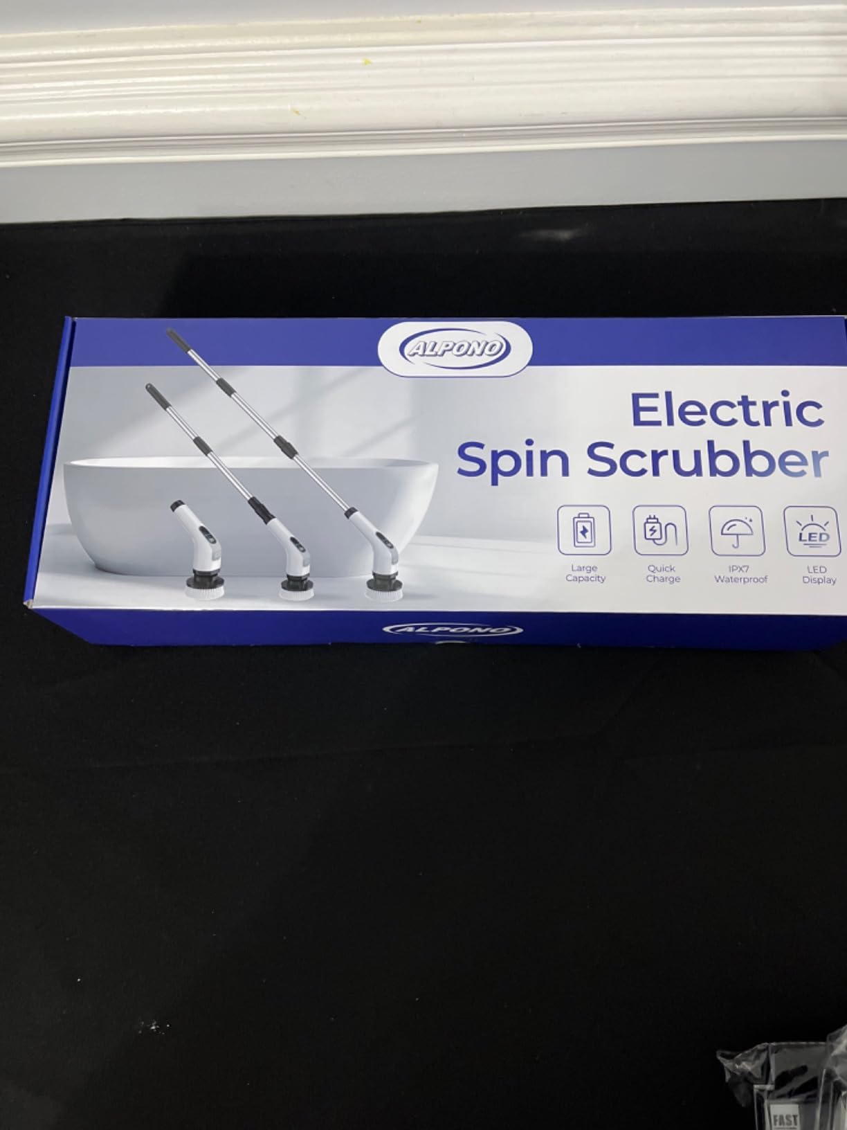 Electric Spin Scrubber with Long Handle | Shower Cleaner Brush for Bathroom | Dual-Speed Cordless Power Scrubber with 7 Brush Heads | IPX7 Waterproof Scrub Brush for Bathtub Tile Grout Glass Pool customer photo 2