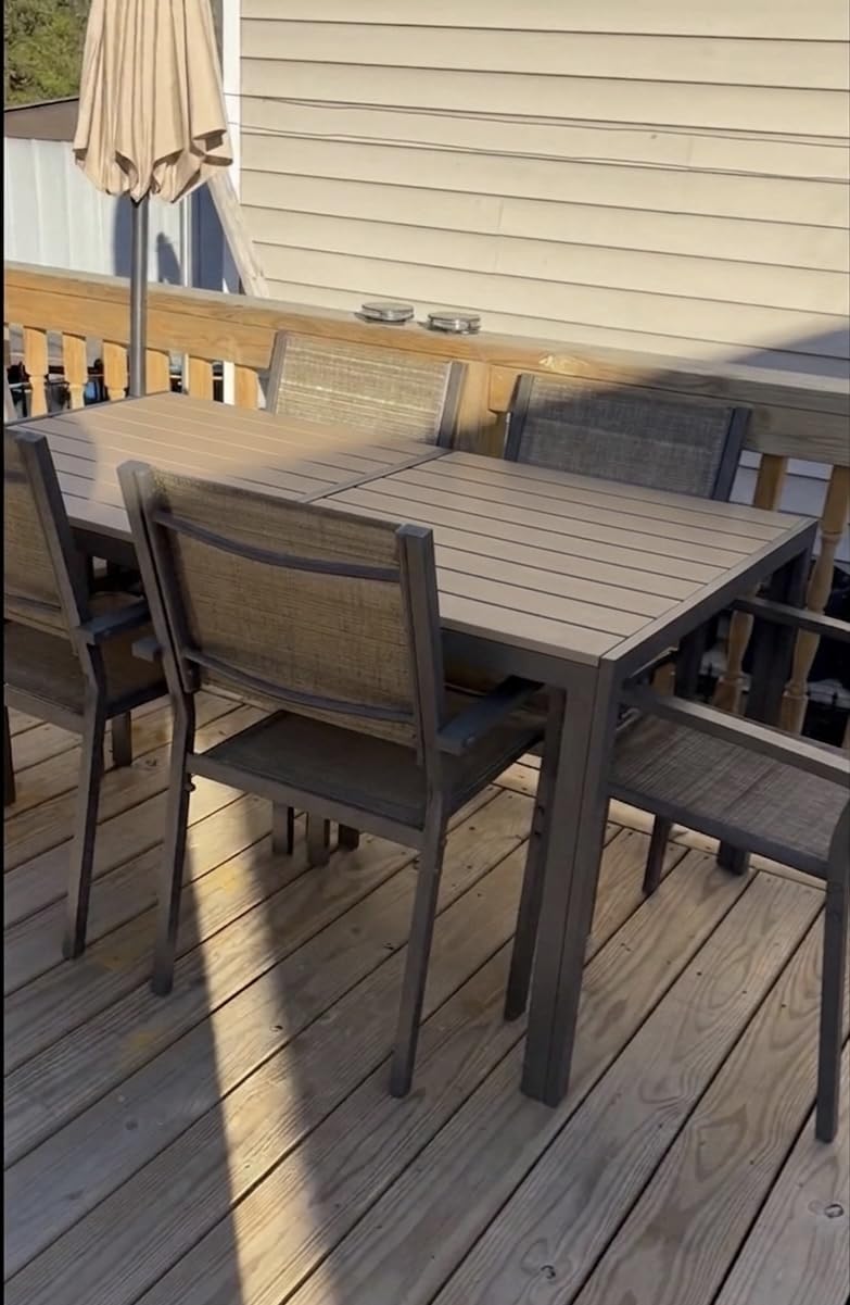 7-Piece Patio Table and Chairs Set for 6, All Weather Patio Dining Sets customer photo 1