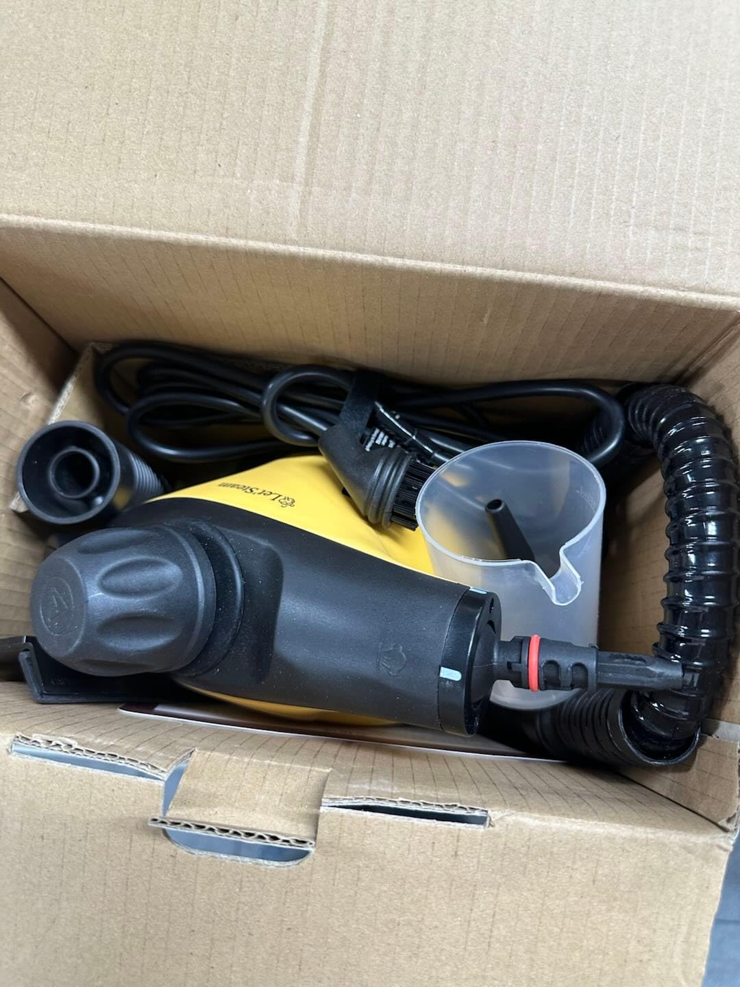 Handheld Pressurized Steam Cleaner for Home with 11Pcs Accessories, Heating & Chemical-Free Steamer for Cleaning, Multi-Surface Steam Cleaner for Car|Furniture|Floor|Tile|Grout|More customer photo 1
