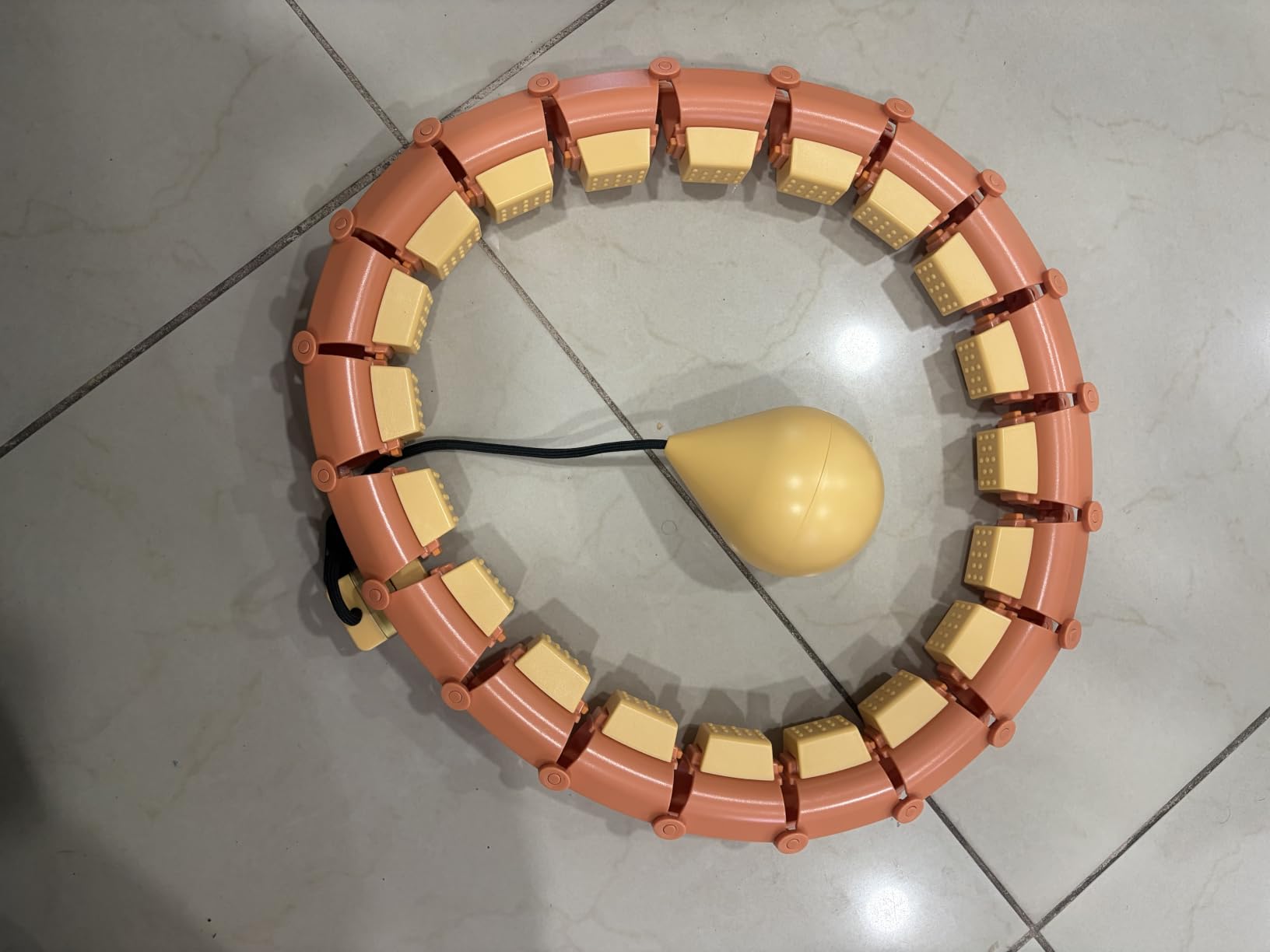 Weighted Infinity Fitness Hoop with Silent 24 Detachable Parts, 47 Inch customer photo 2
