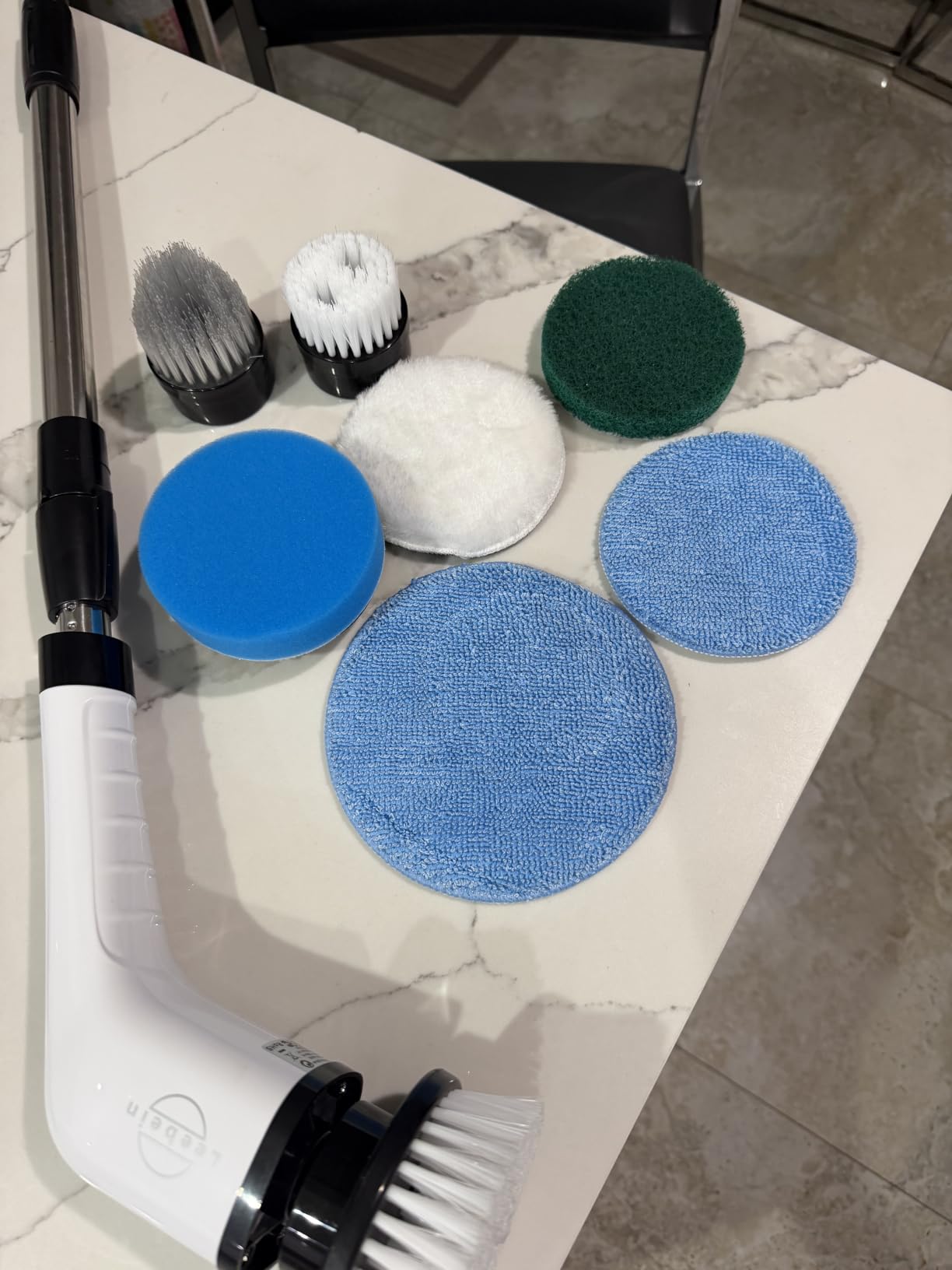 Electric Spin Scrubber, Cordless Cleaning Brush for Bathroom, Home | 8 Replaceable Brush Heads, 90Min Runtime, 54 Inch Long Handle, IPX7 Waterproof, 2 Speeds for Bathroom Cleaner customer photo 2