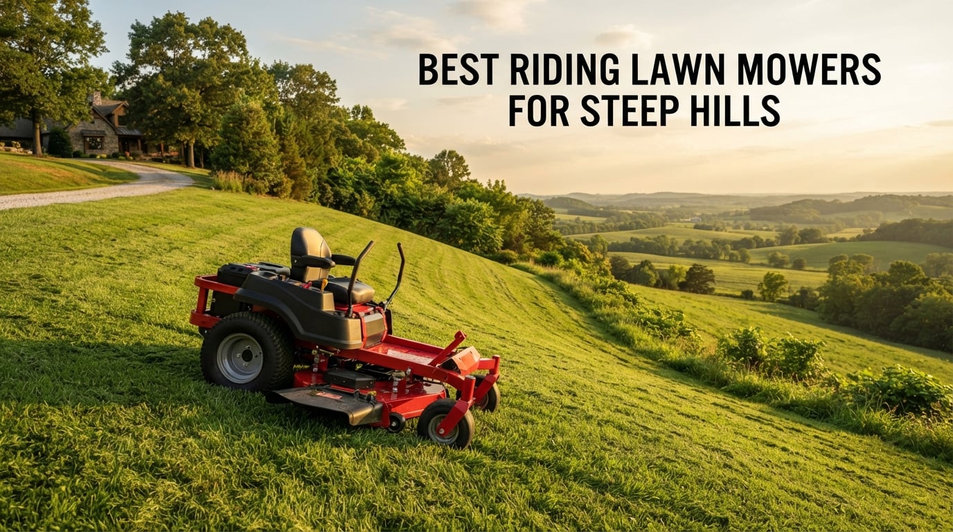 best riding lawn mowers for steep hills