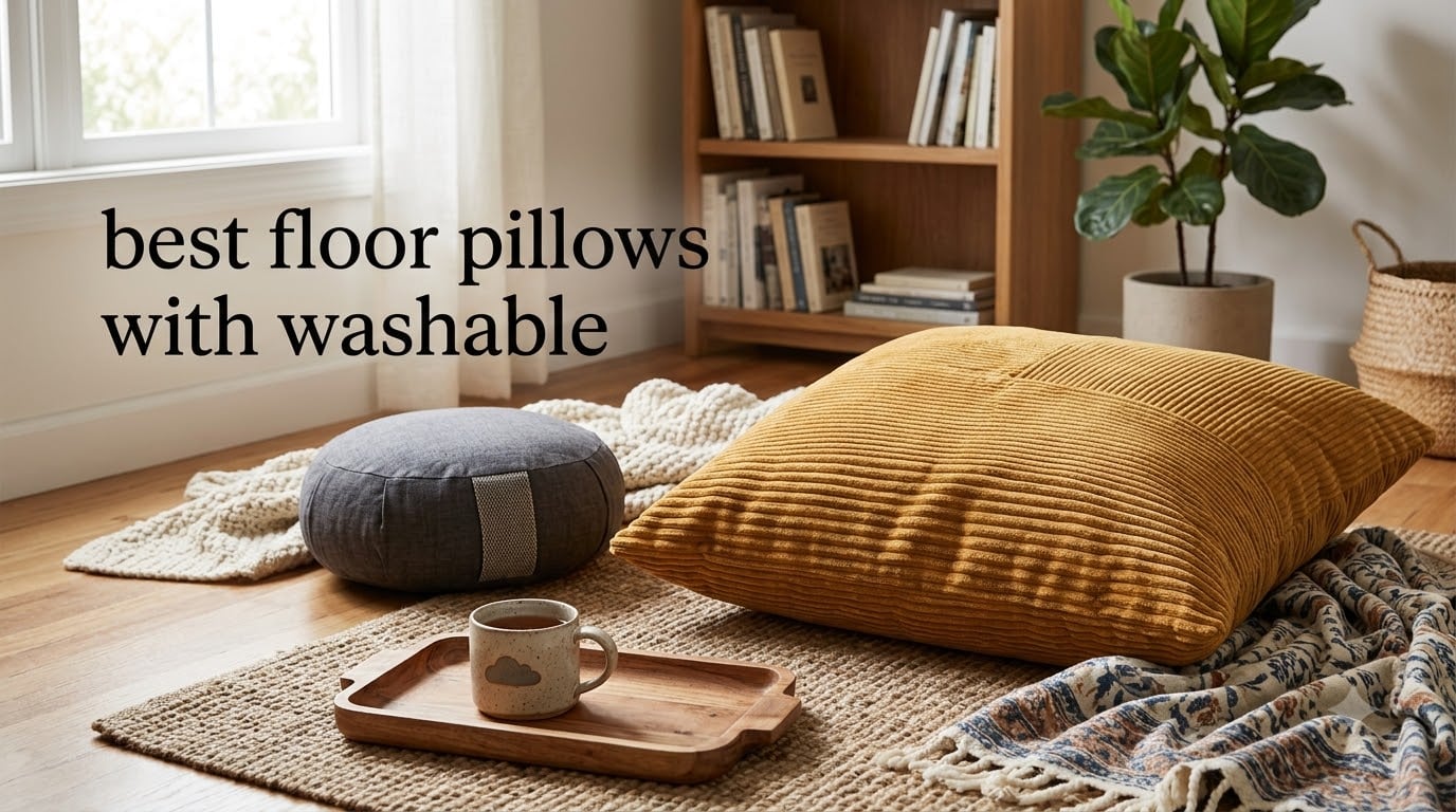 best floor pillows with washable
