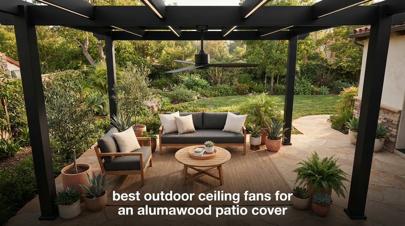 best outdoor ceiling fans for an alumawood patio cover