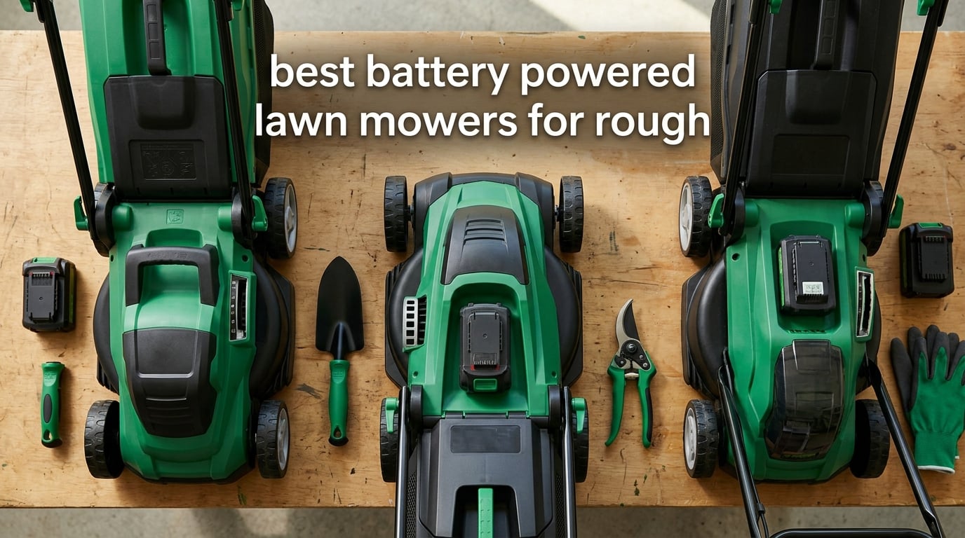 best battery powered lawn mowers for rough