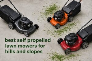 best self propelled lawn mowers for hills and slopes