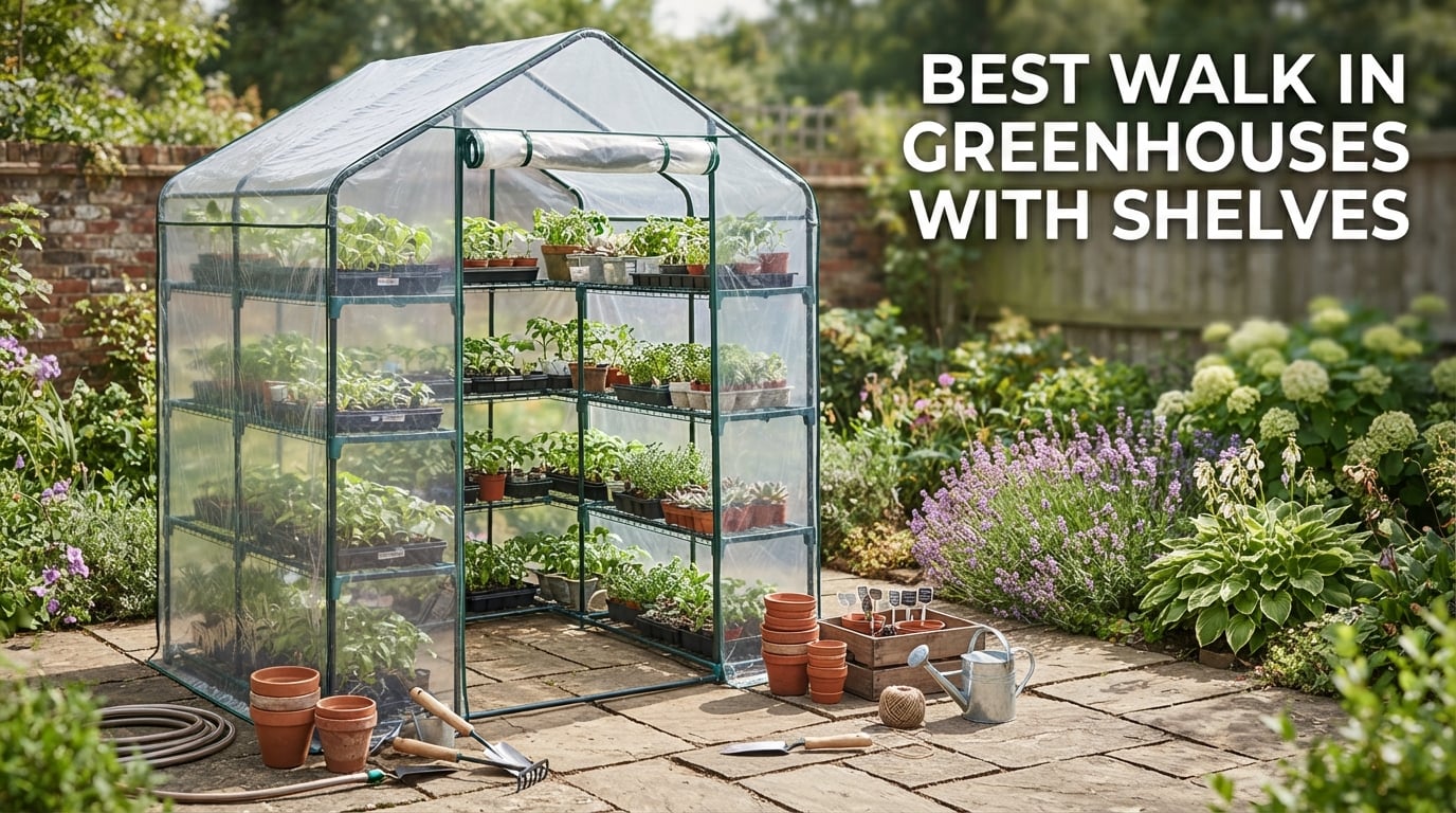 best walk in greenhouses with shelves