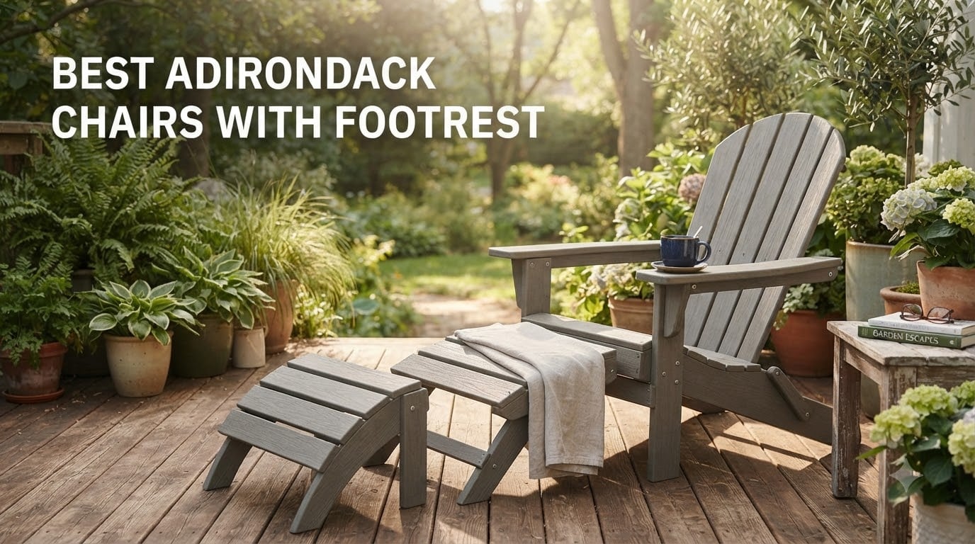 best adirondack chairs with footrest