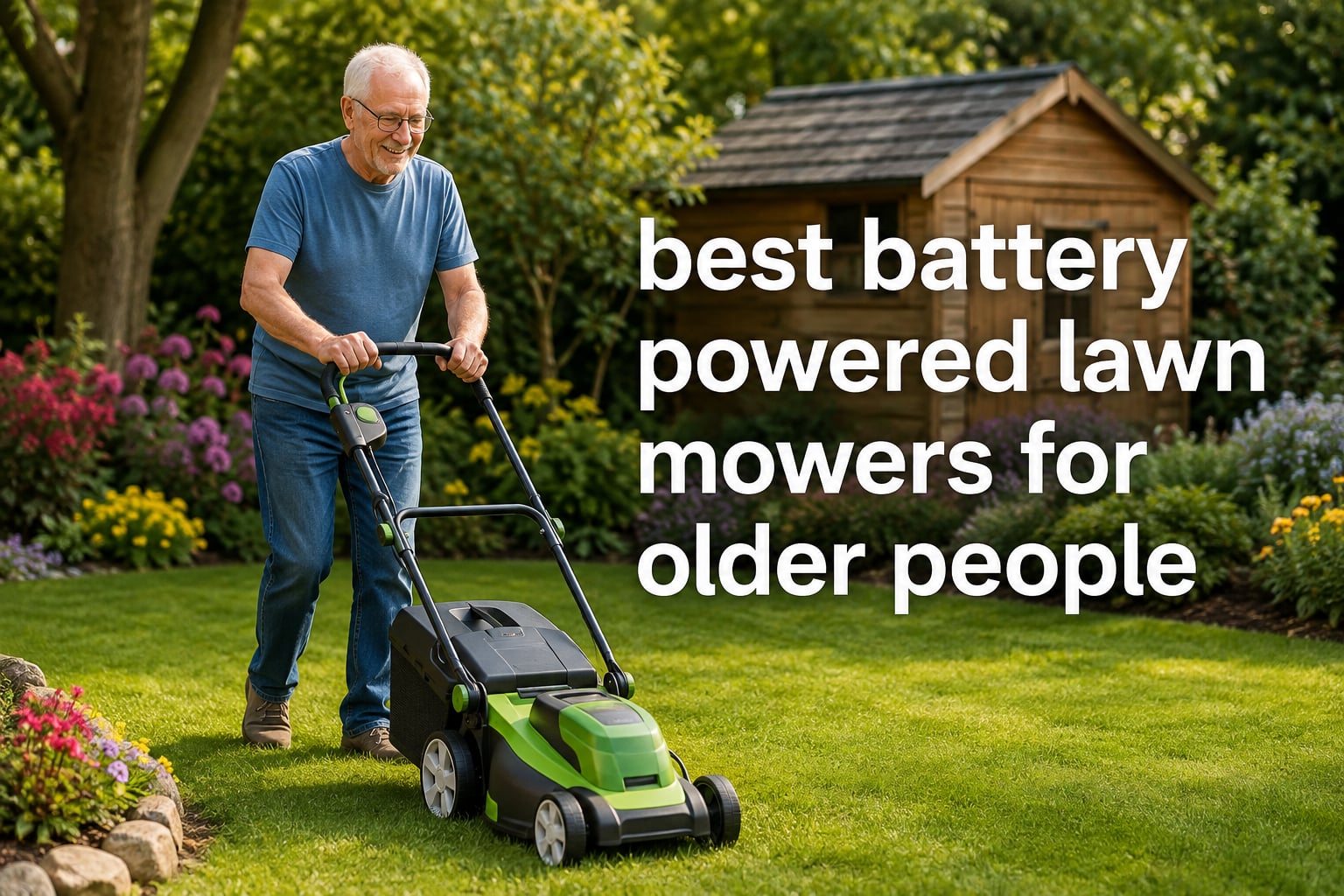 best battery powered lawn mowers for older people