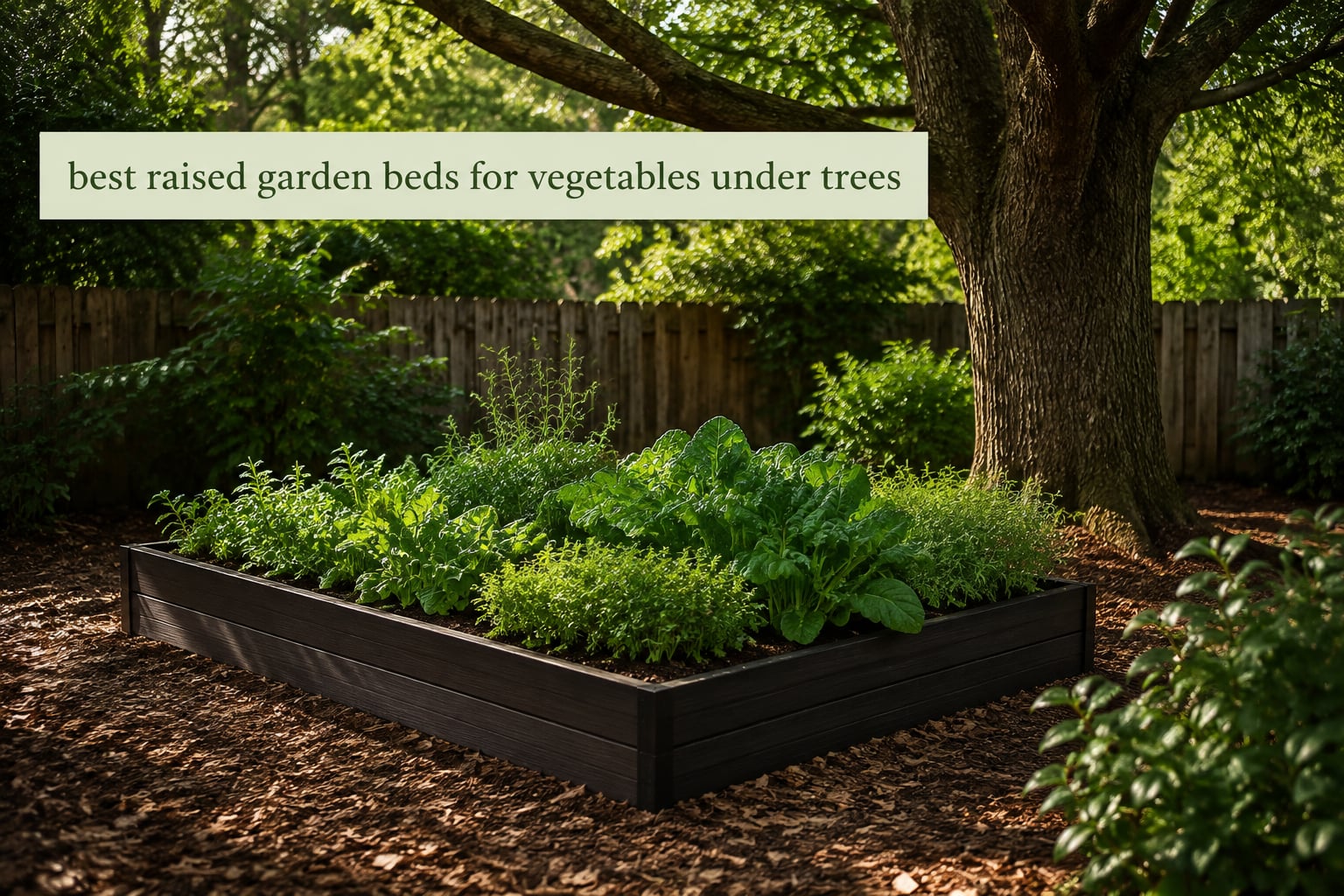 best raised garden beds for vegetables under trees