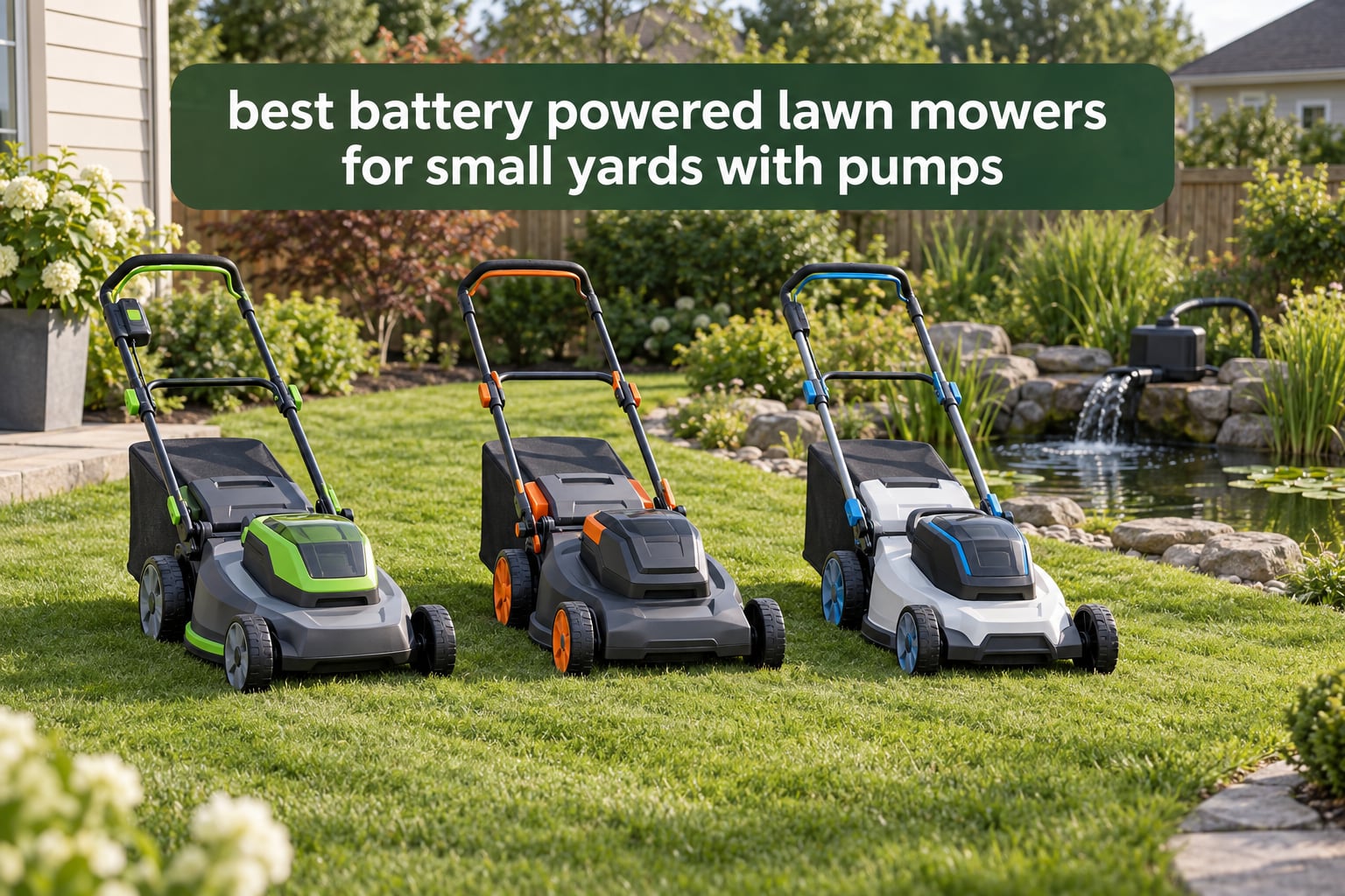 best battery powered lawn mowers for small yards with pumps