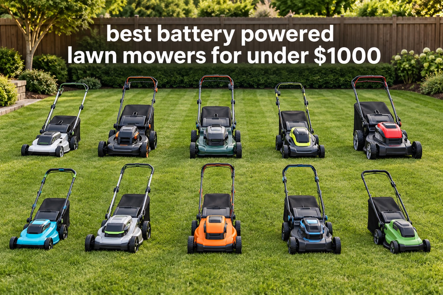 best battery powered lawn mowers for under $1000