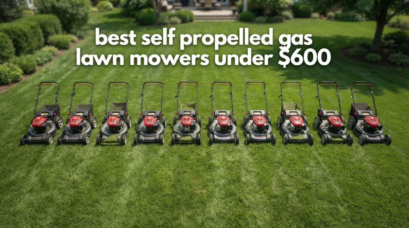 best self propelled gas lawn mowers under $600