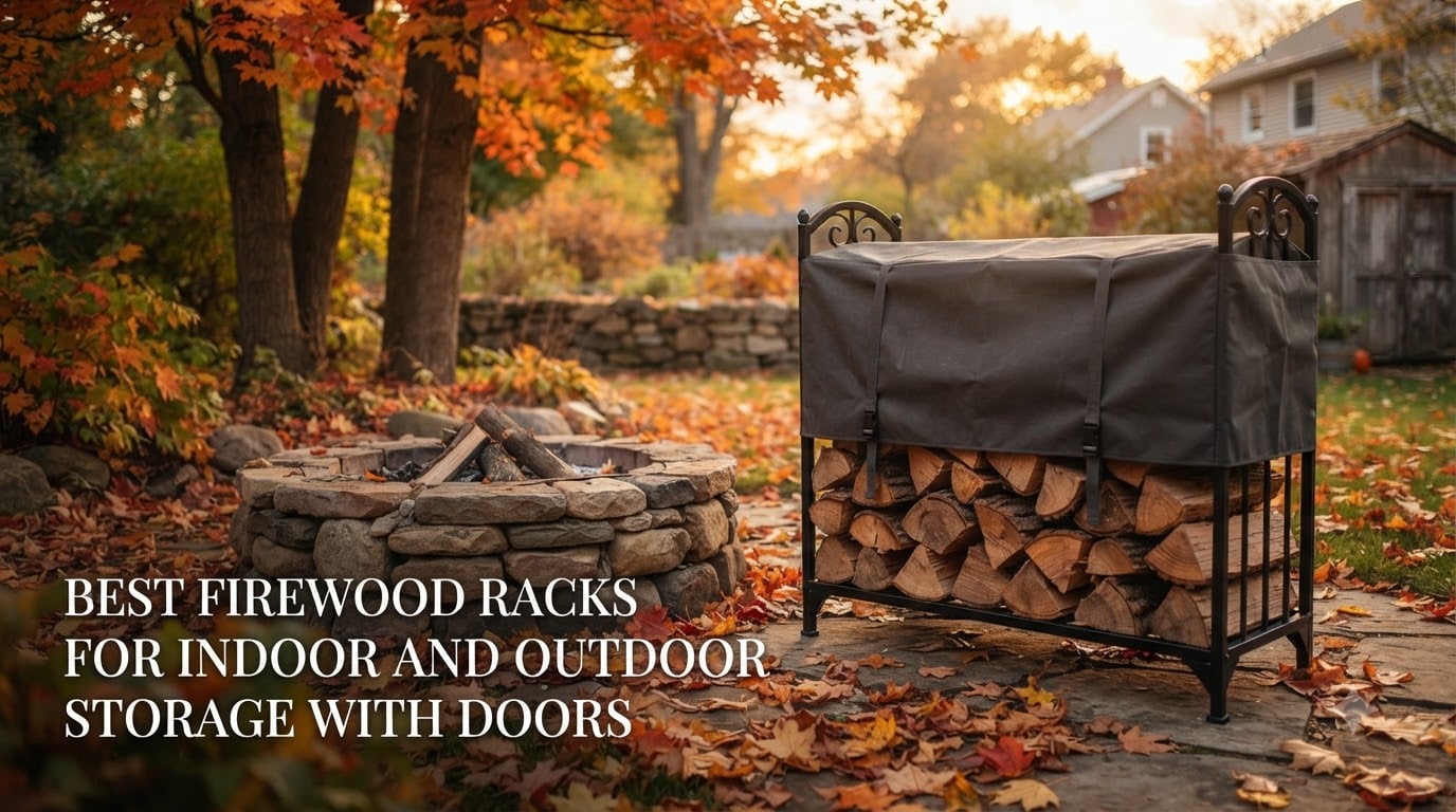 best firewood racks for indoor and outdoor storage with doors