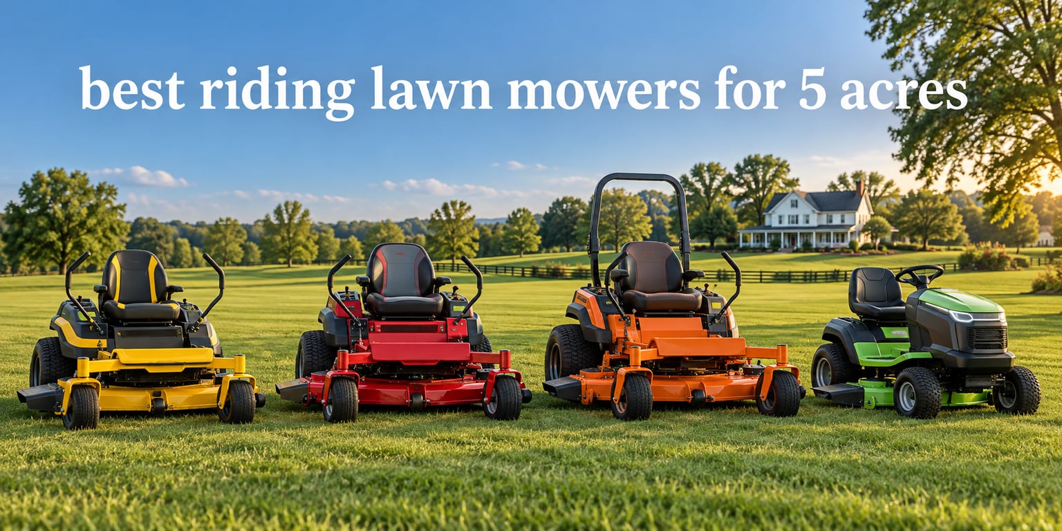 best riding lawn mowers for 5 acres
