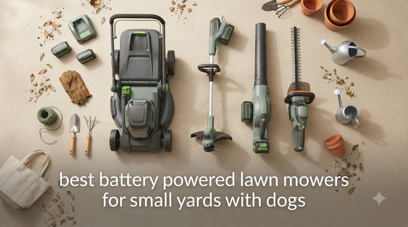 best battery powered lawn mowers for small yards with dogs