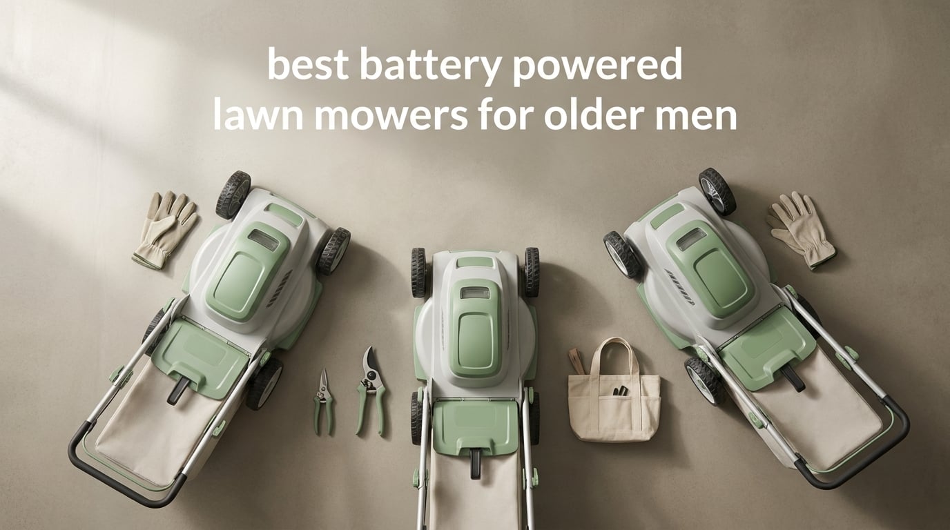 best battery powered lawn mowers for older men