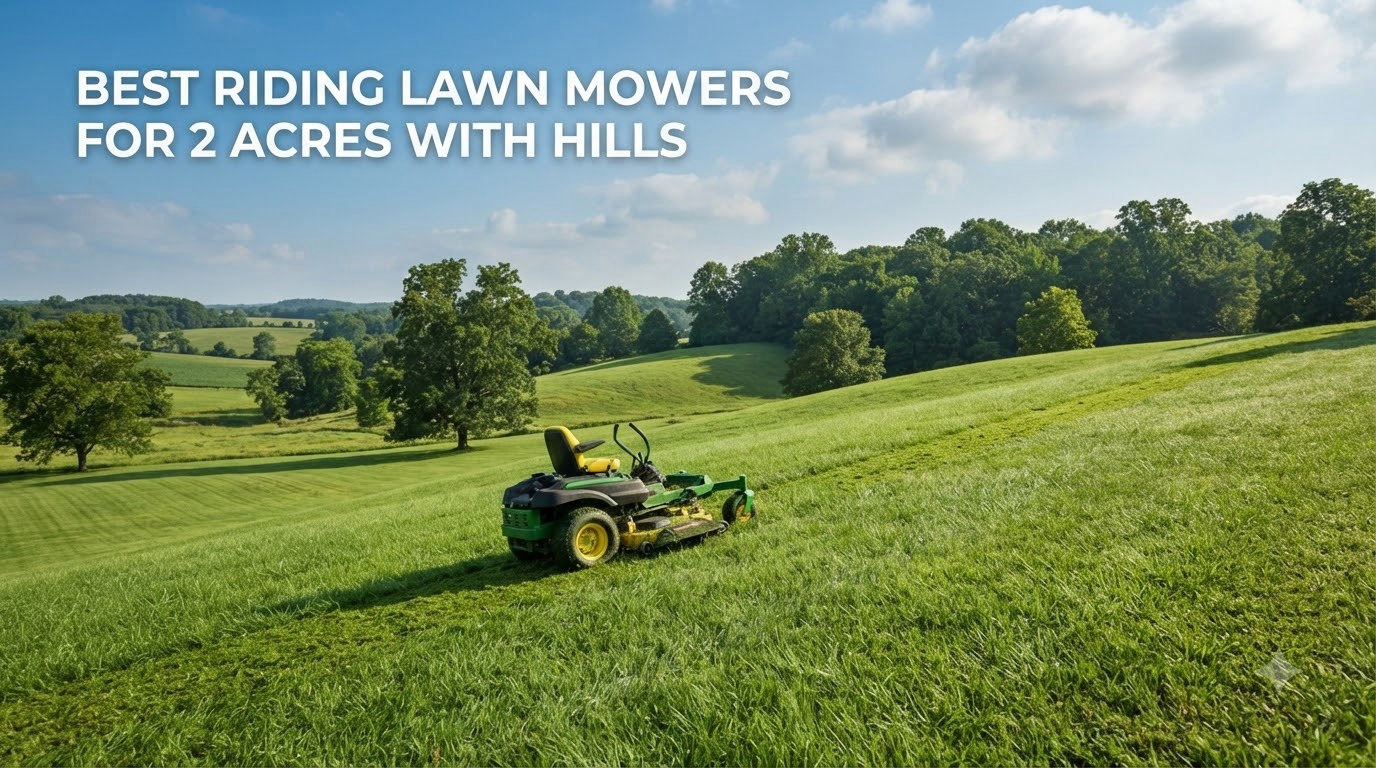 best riding lawn mowers for 2 acres with hills