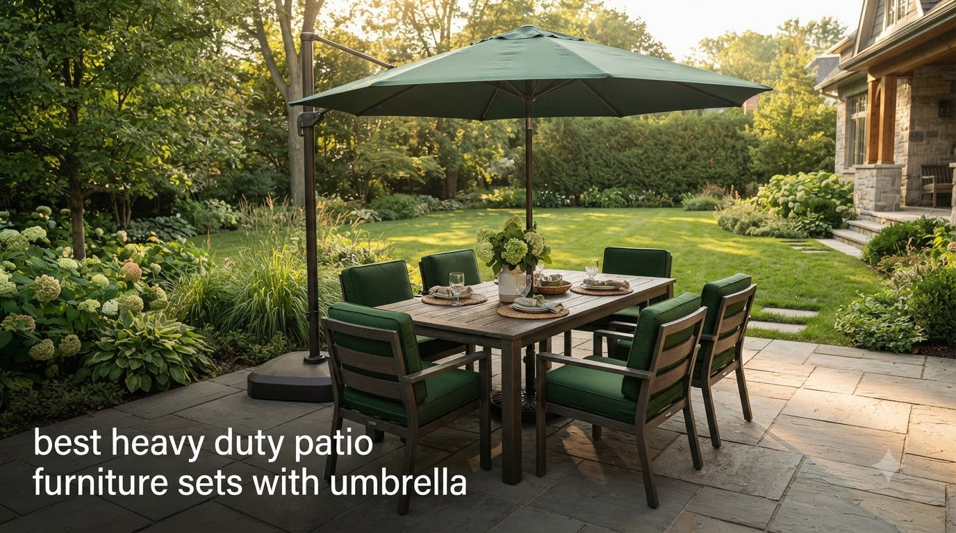 best heavy duty patio furniture sets with umbrella