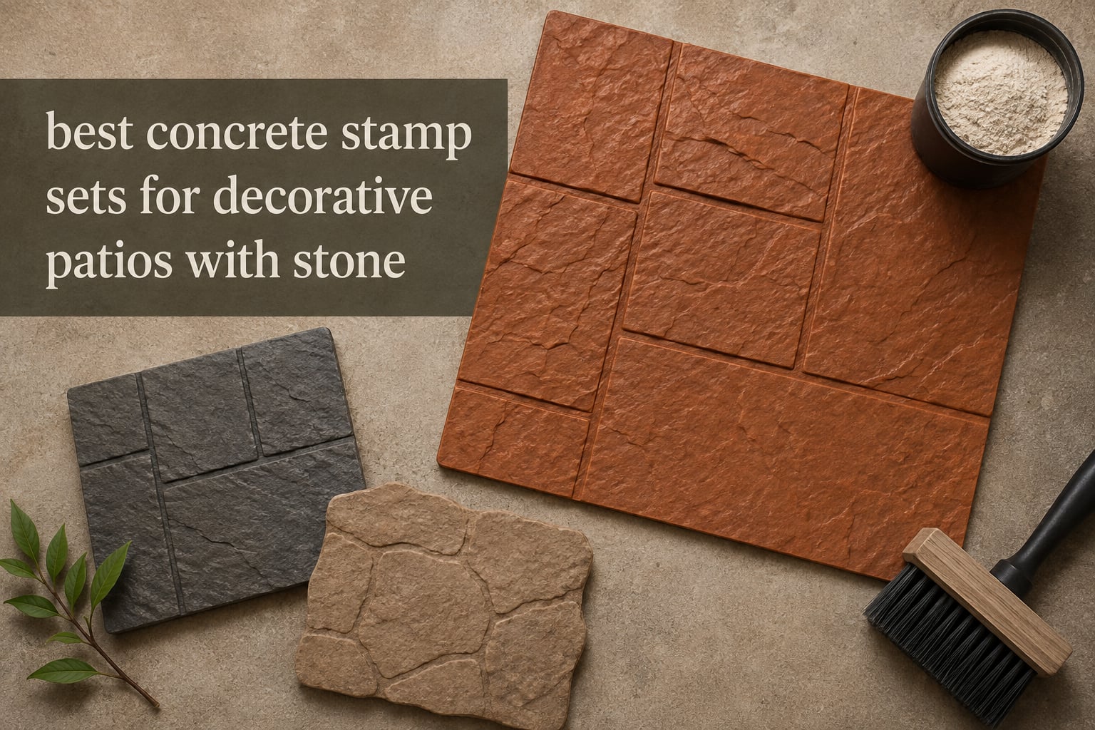 best concrete stamp sets for decorative patios with stone
