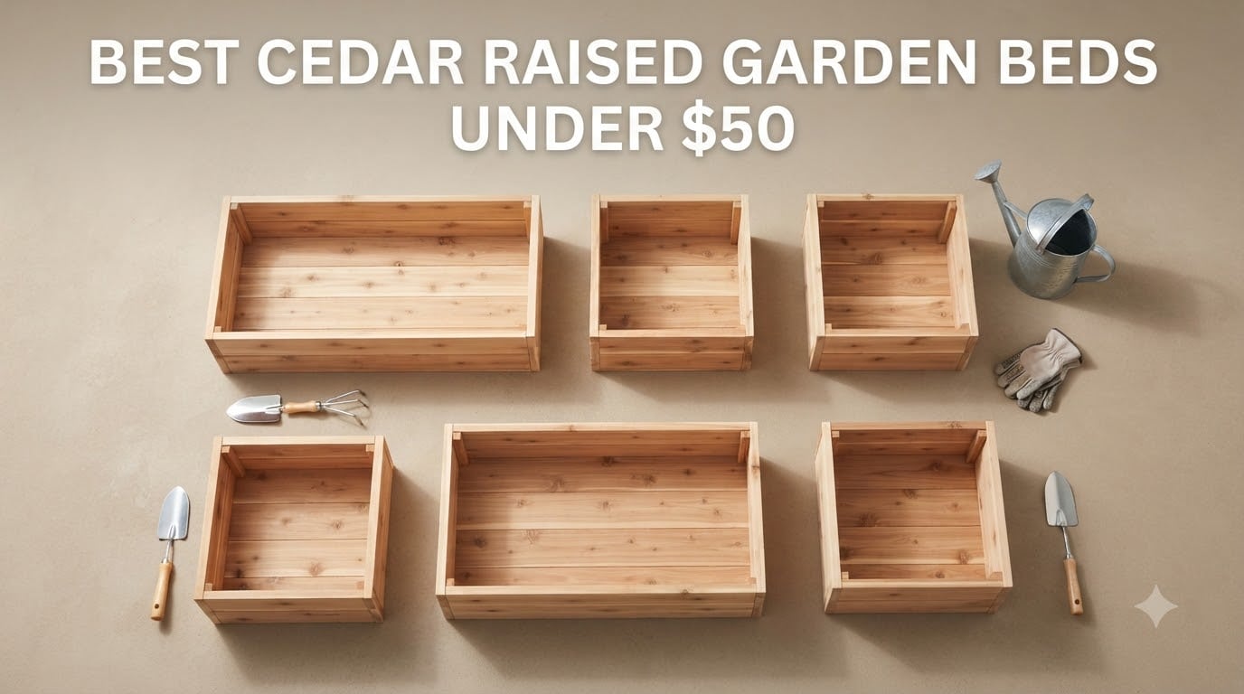 best cedar raised garden beds under $50