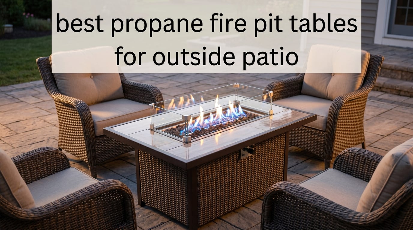 best propane fire pit tables for outside patio