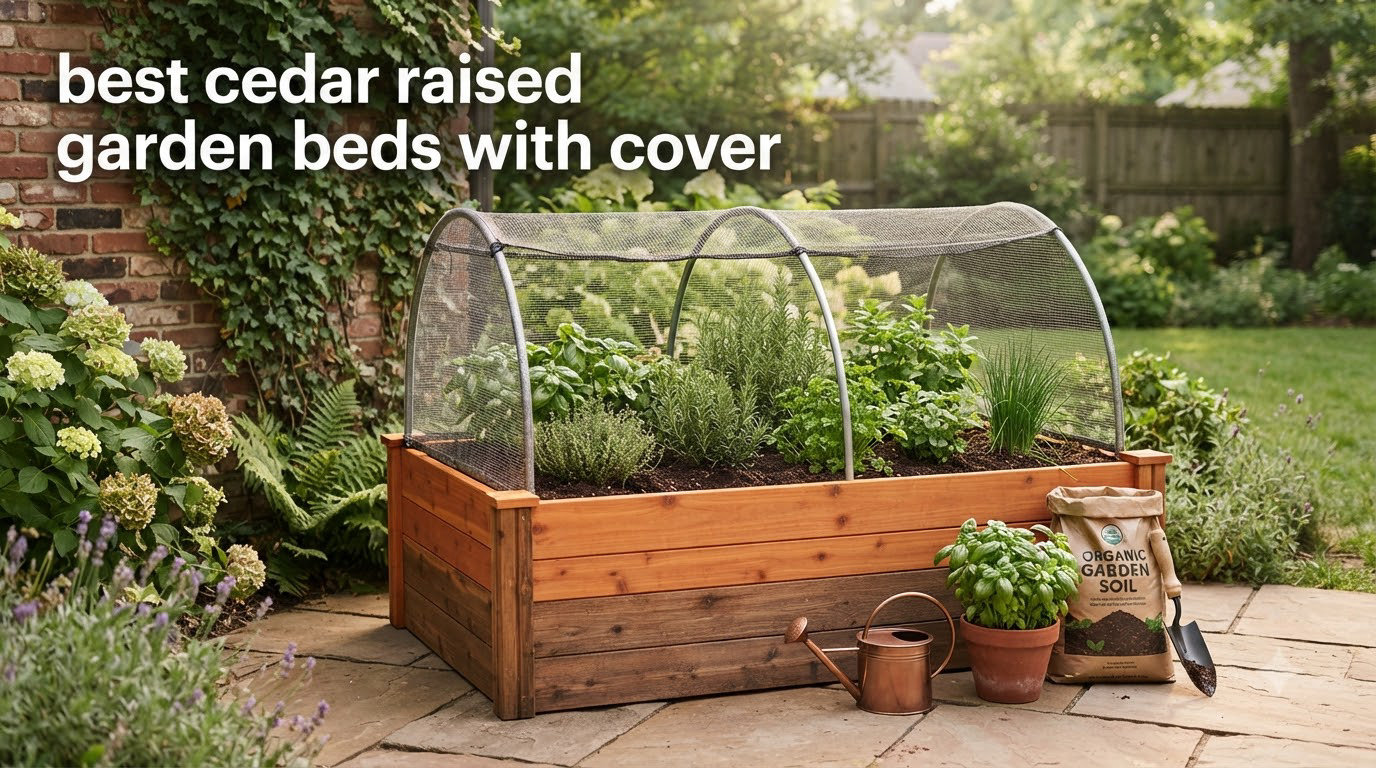 best cedar raised garden beds with cover