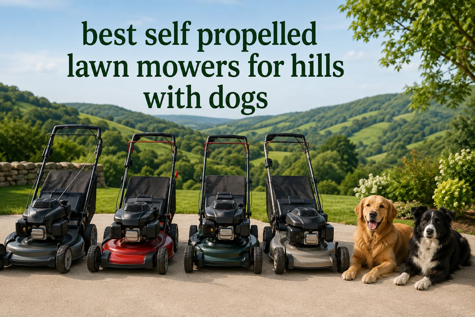 best self propelled lawn mowers for hills with dogs