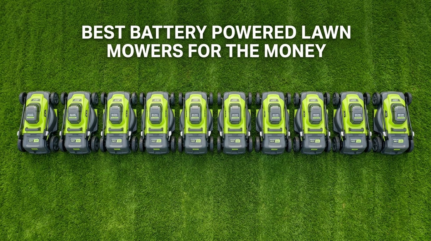best battery powered lawn mowers for the money