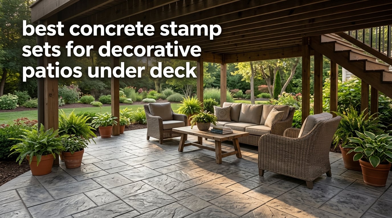 best concrete stamp sets for decorative patios under deck