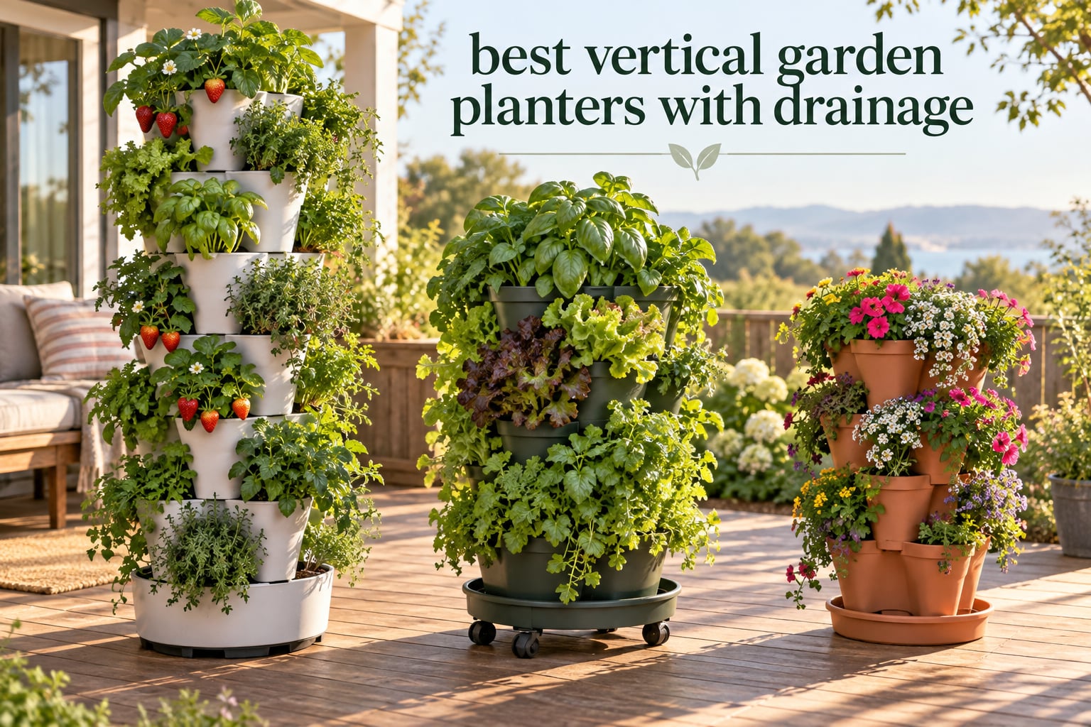 best vertical garden planters with drainage
